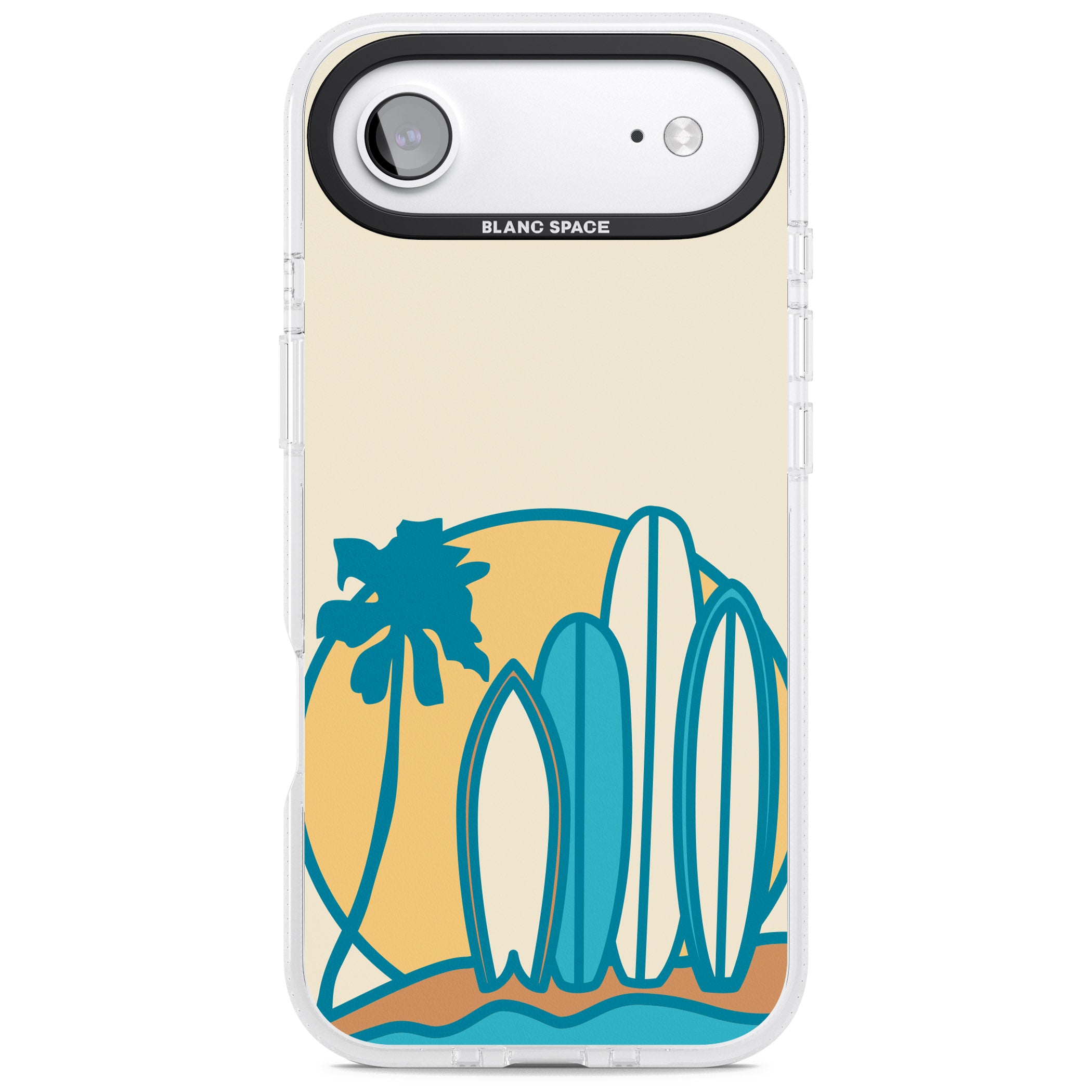 Coastal Surf Vibes iPhone 17 Air Impact Air Clear Phone Case