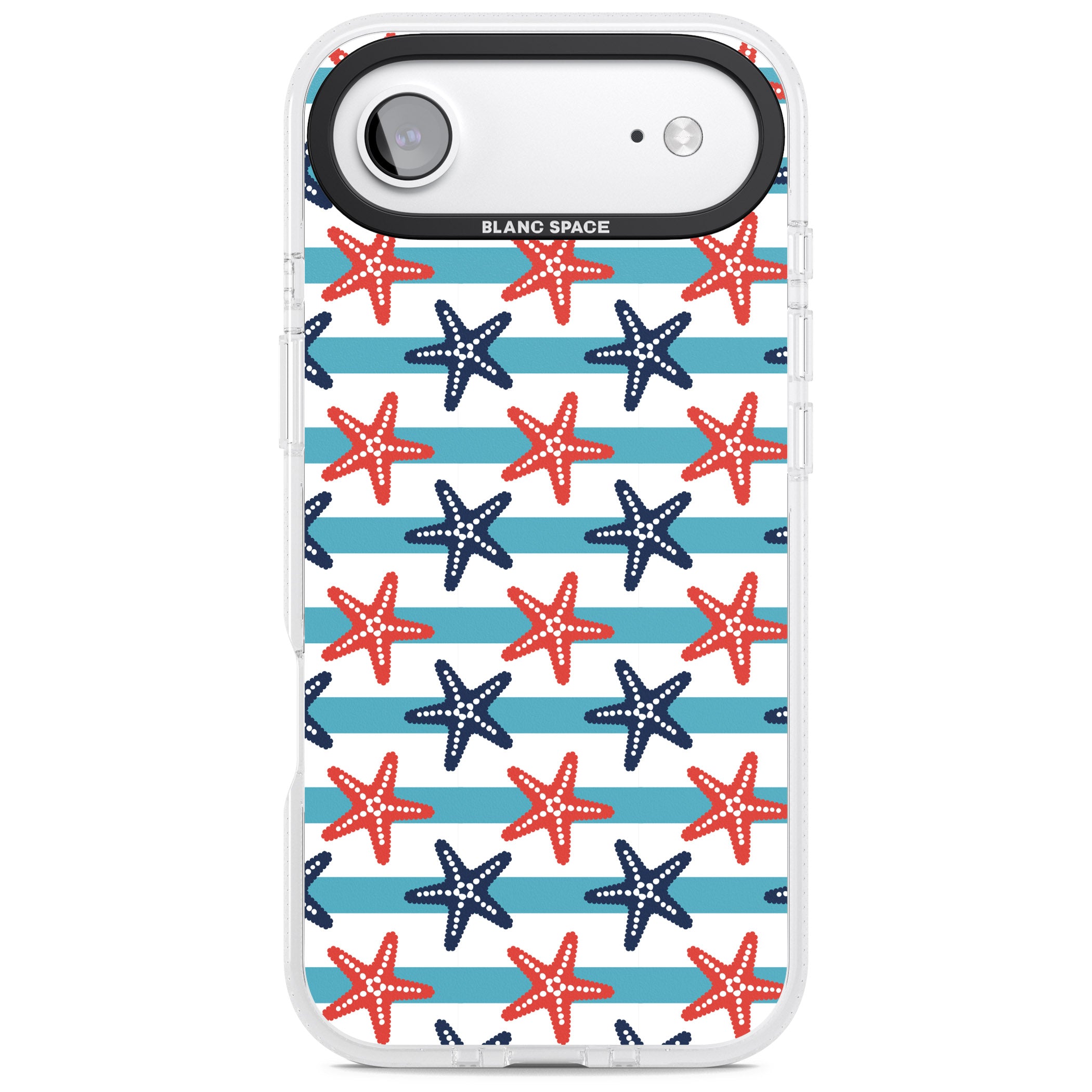 Nautical Starfish Stripe iPhone 17 Air Impact Air Clear Phone Case