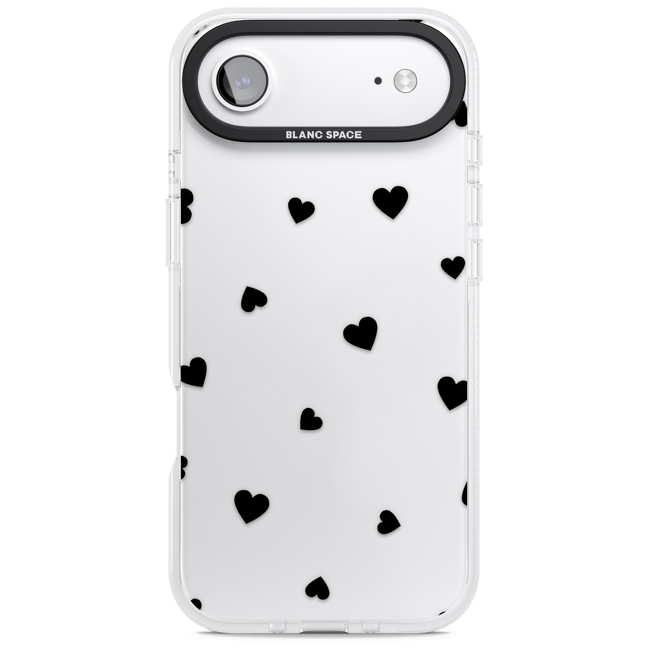 Black Hearts iPhone 17 Air Impact Air Clear Phone Case