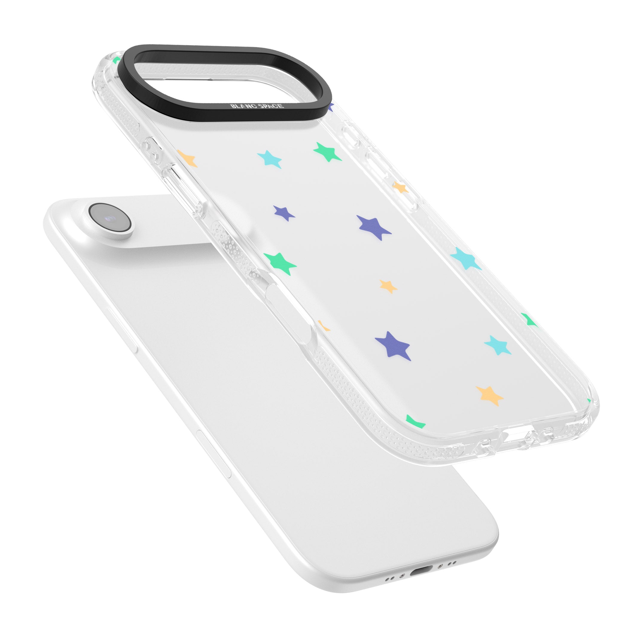 Pastel Star Pattern iPhone 17 Air Impact Air Clear Phone Case Colours