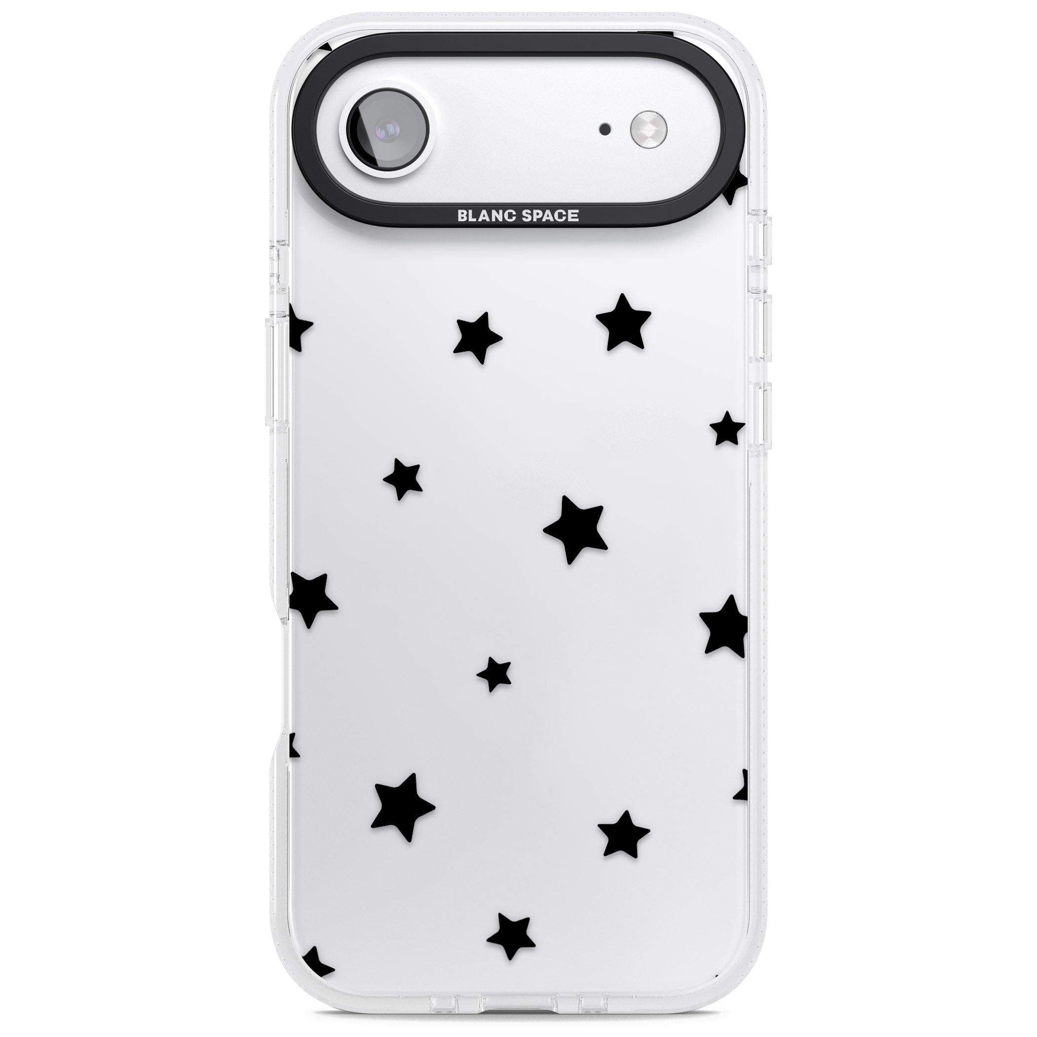 Starry Night Black Stars iPhone 17 Air Impact Air Clear Phone Case