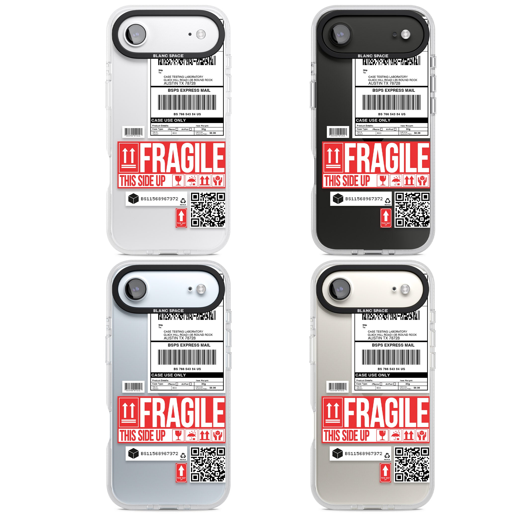 Shipping Label iPhone 17 Air Impact Air Clear Phone Case APT Impact Protection