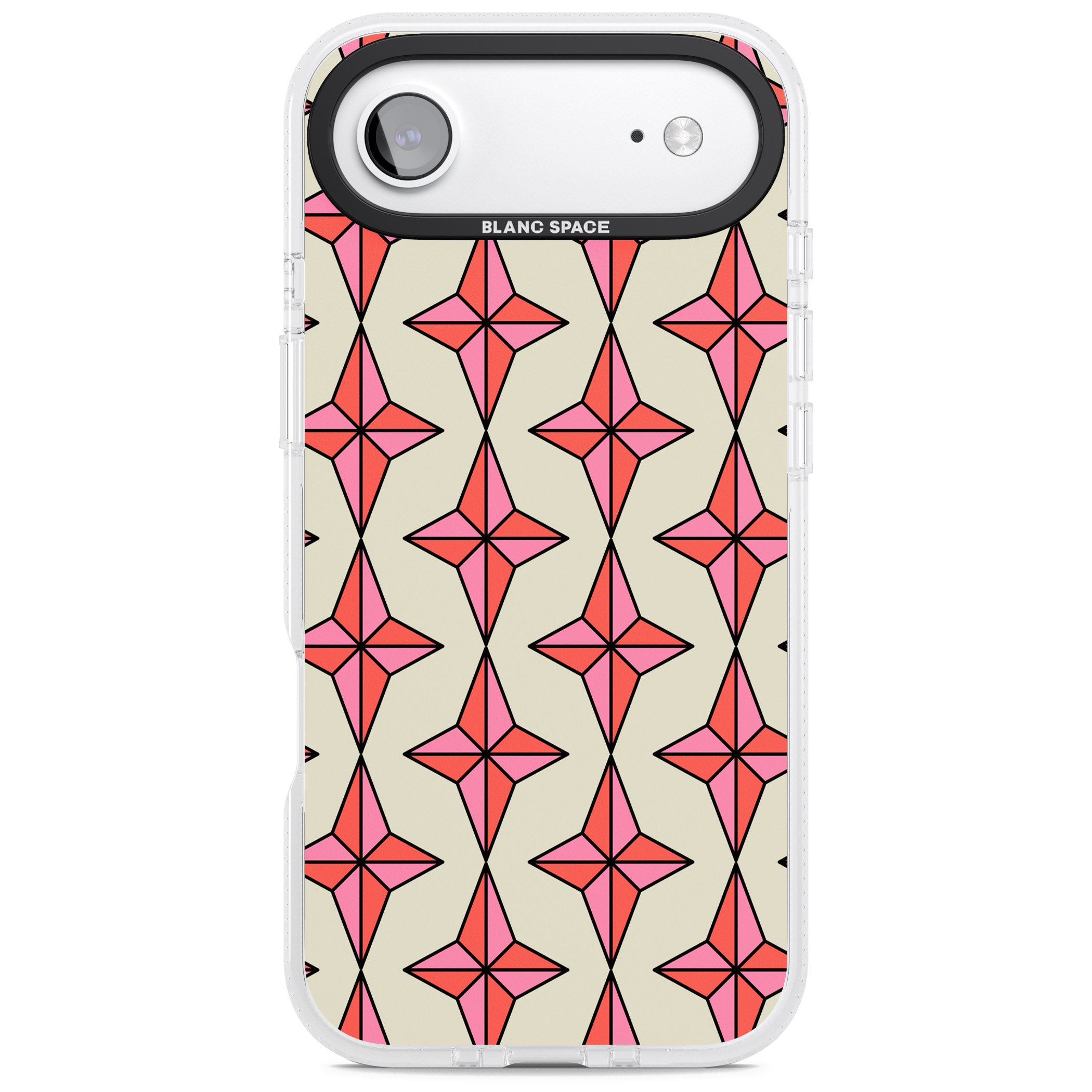 Rose Stars Pattern iPhone 17 Air Impact Air Clear Phone Case