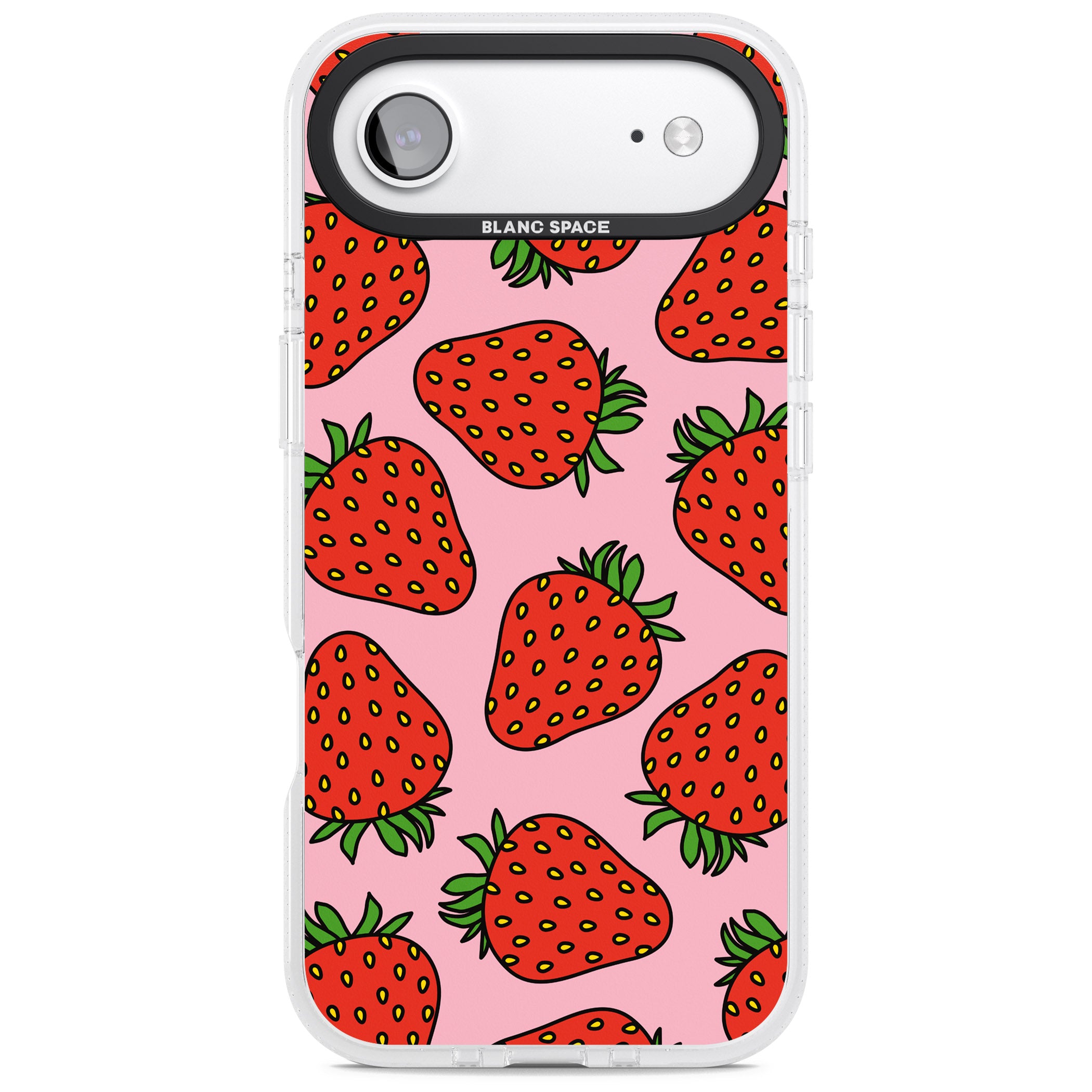 Strawberry Pattern (Pink) iPhone 17 Air Impact Air Clear Phone Case