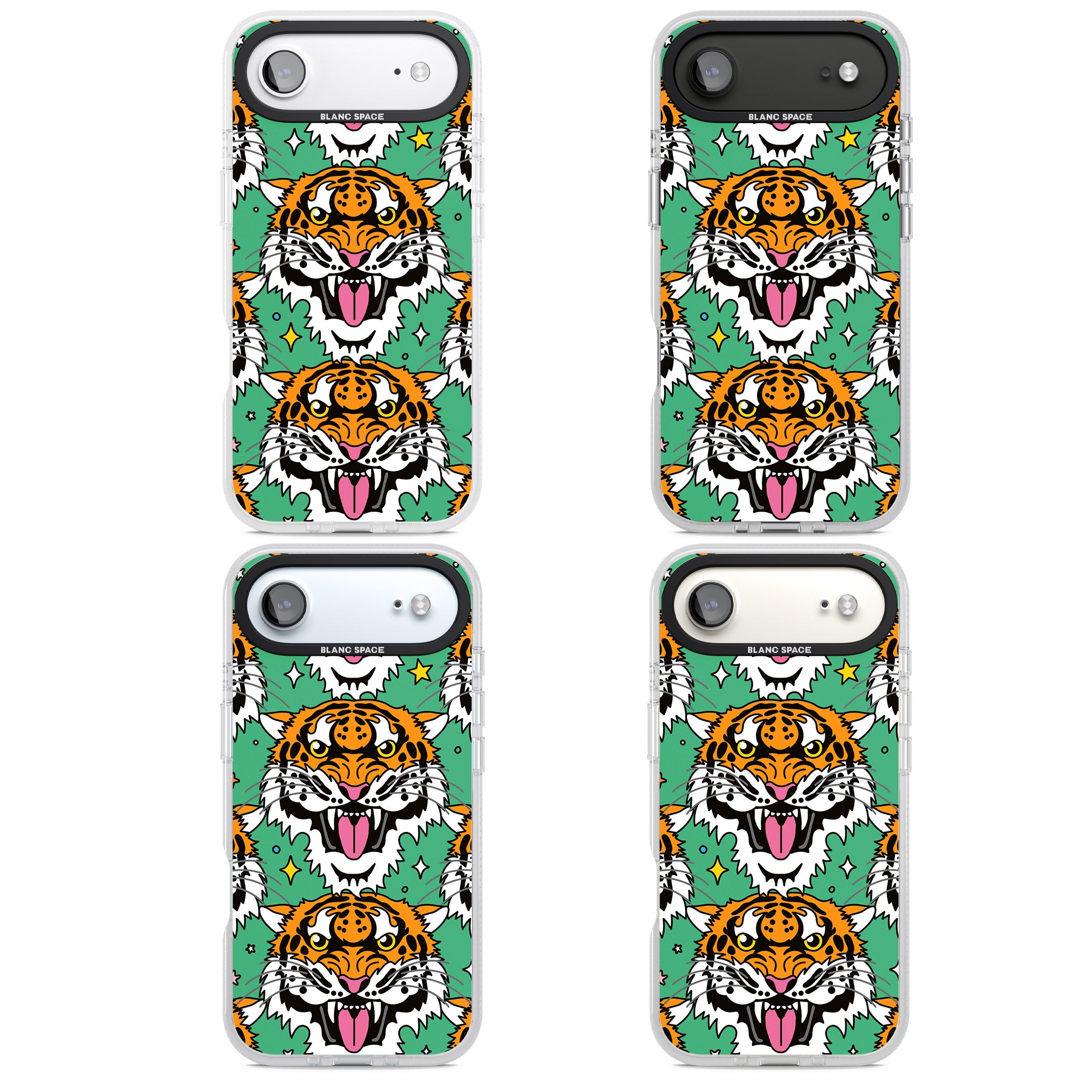 Fierce Jungle Tigers (Green) iPhone 17 Air Impact Air Clear Phone Case APT Impact Protection