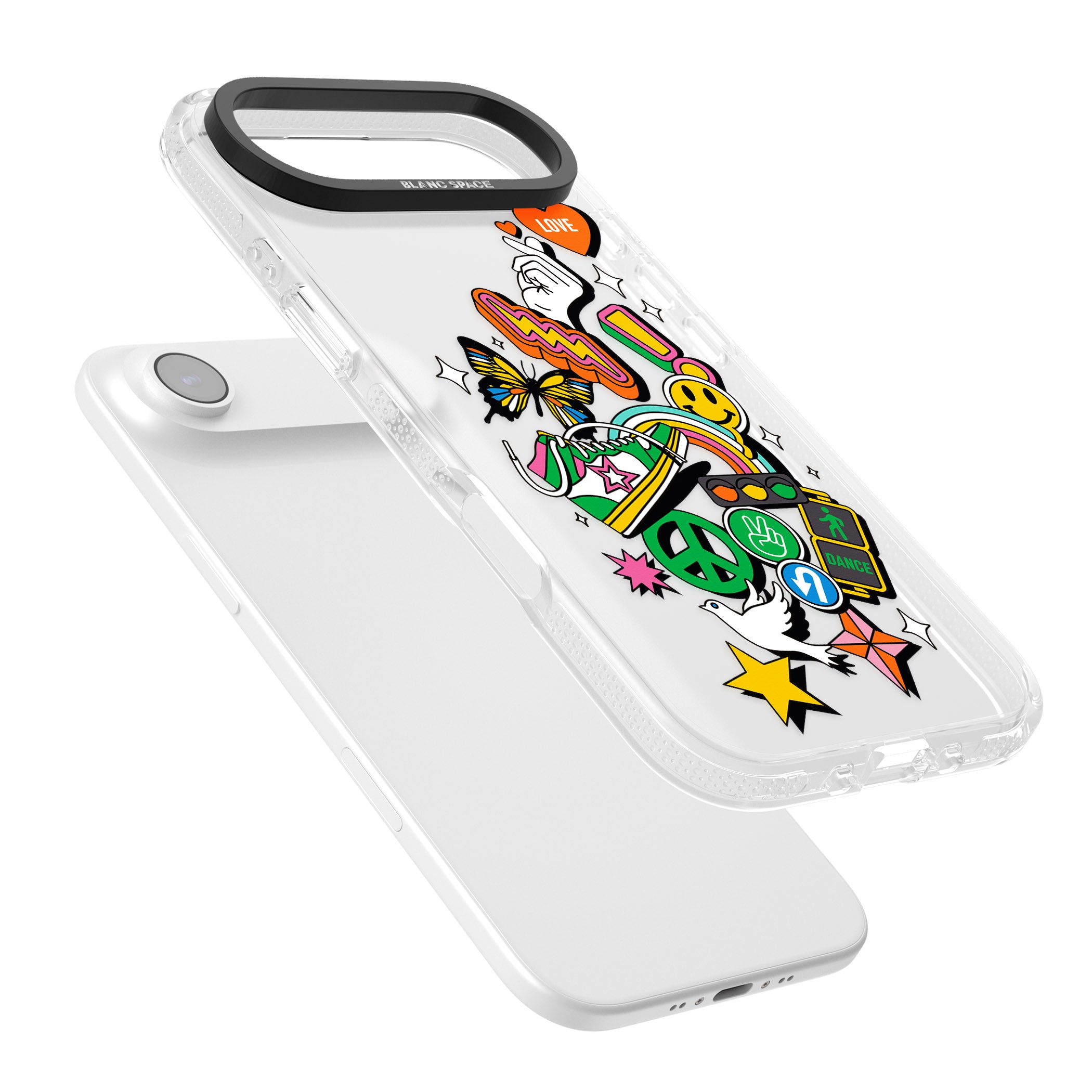 Nostalgic Sticker Collage iPhone 17 Air Impact Air Clear Phone Case Colours