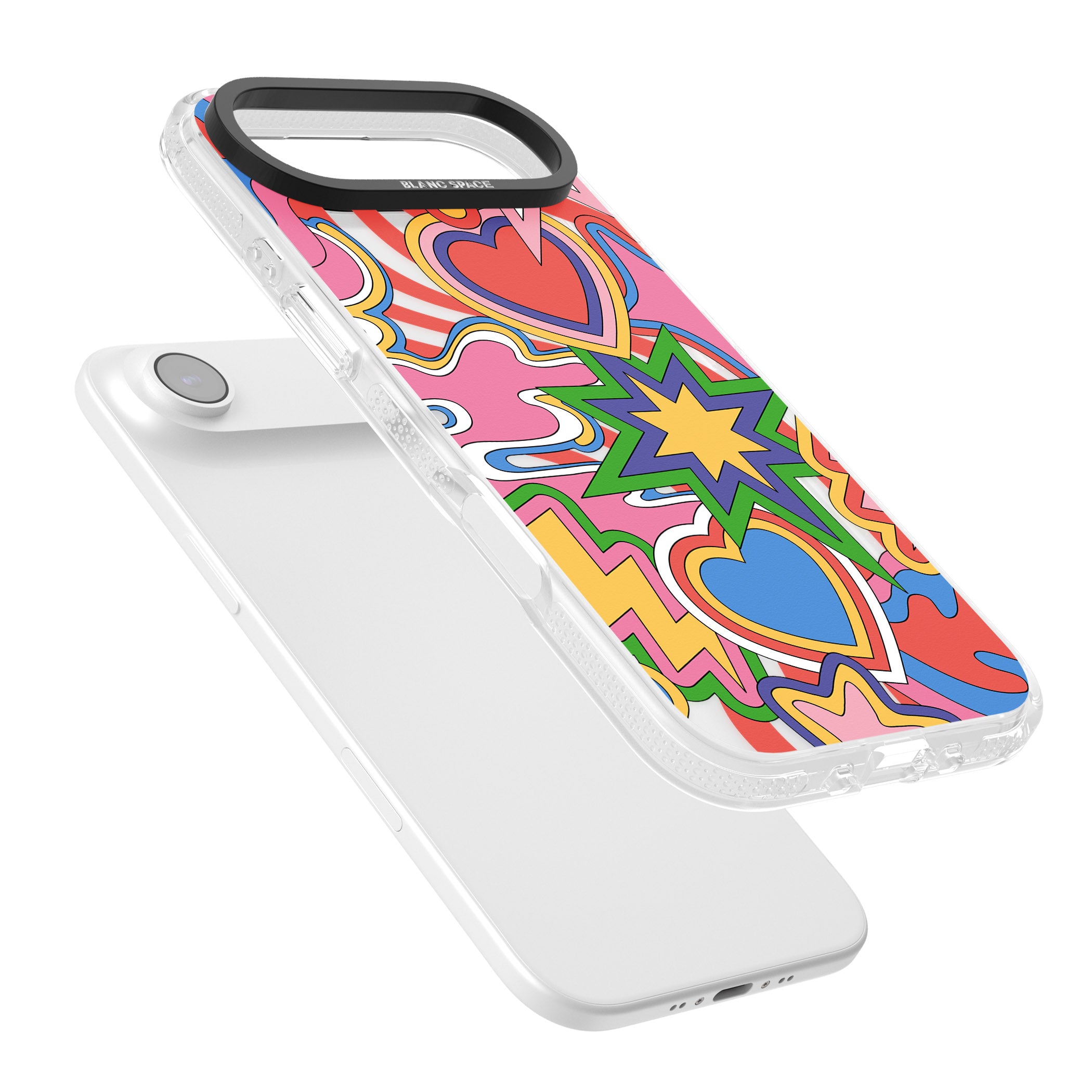 Psychedelic Pop Art Explosion iPhone 17 Air Impact Air Clear Phone Case Colours