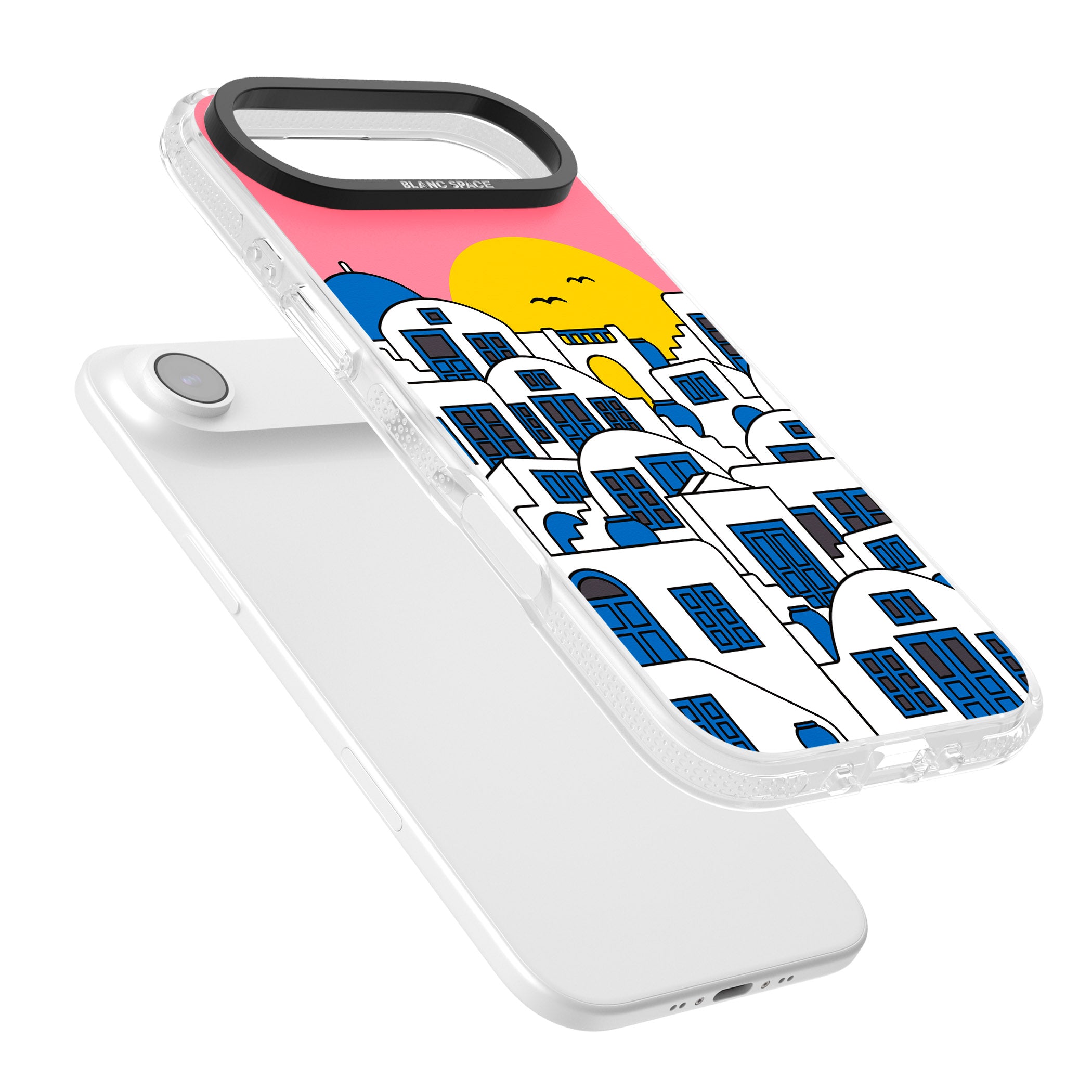 Santorini Sunset iPhone 17 Air Impact Air Clear Phone Case Colours