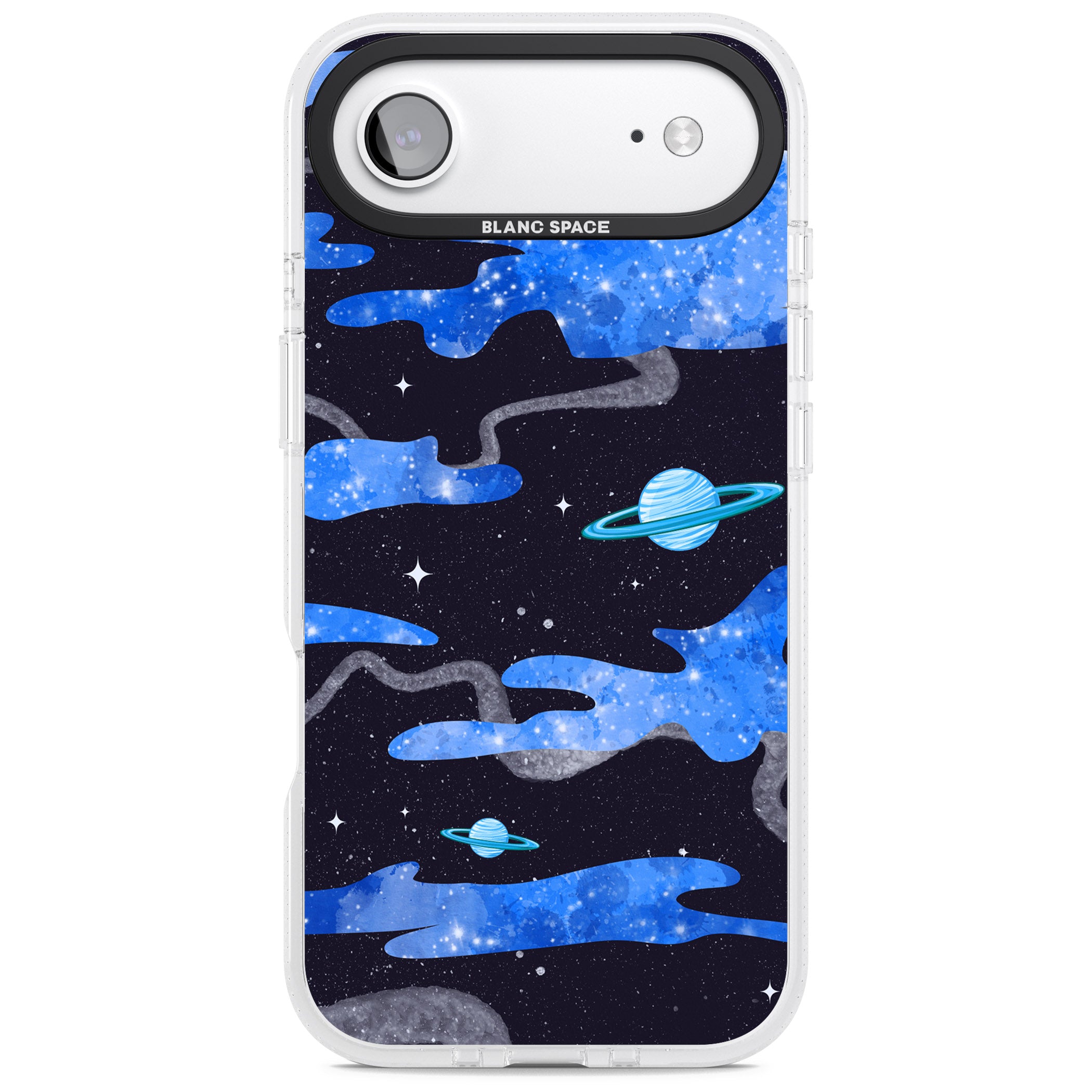 Blue Galaxy iPhone 17 Air Impact Air Clear Phone Case