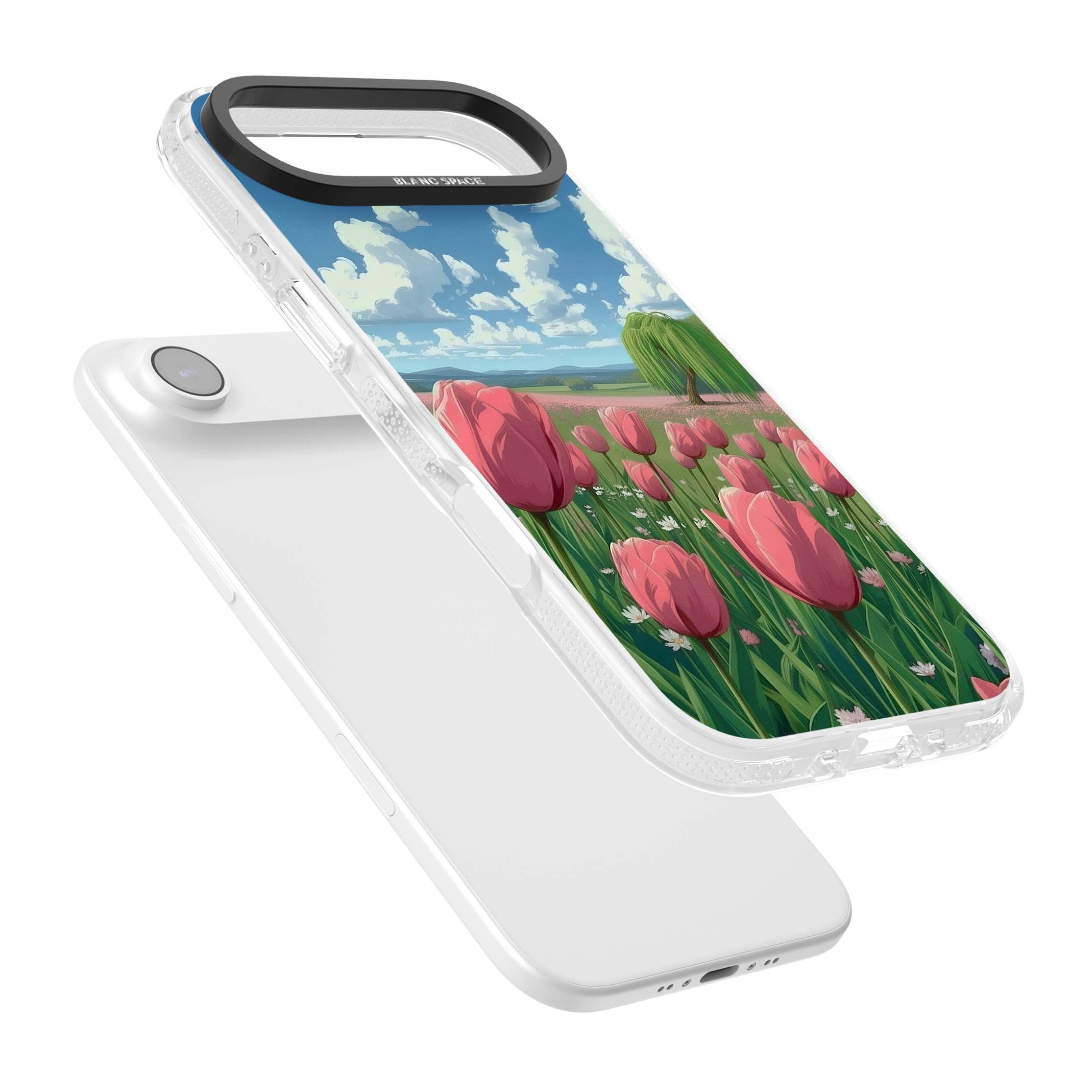 Willow By The Pink Tulips floral iPhone case | Clear Case Impact Air case for iPhone Air