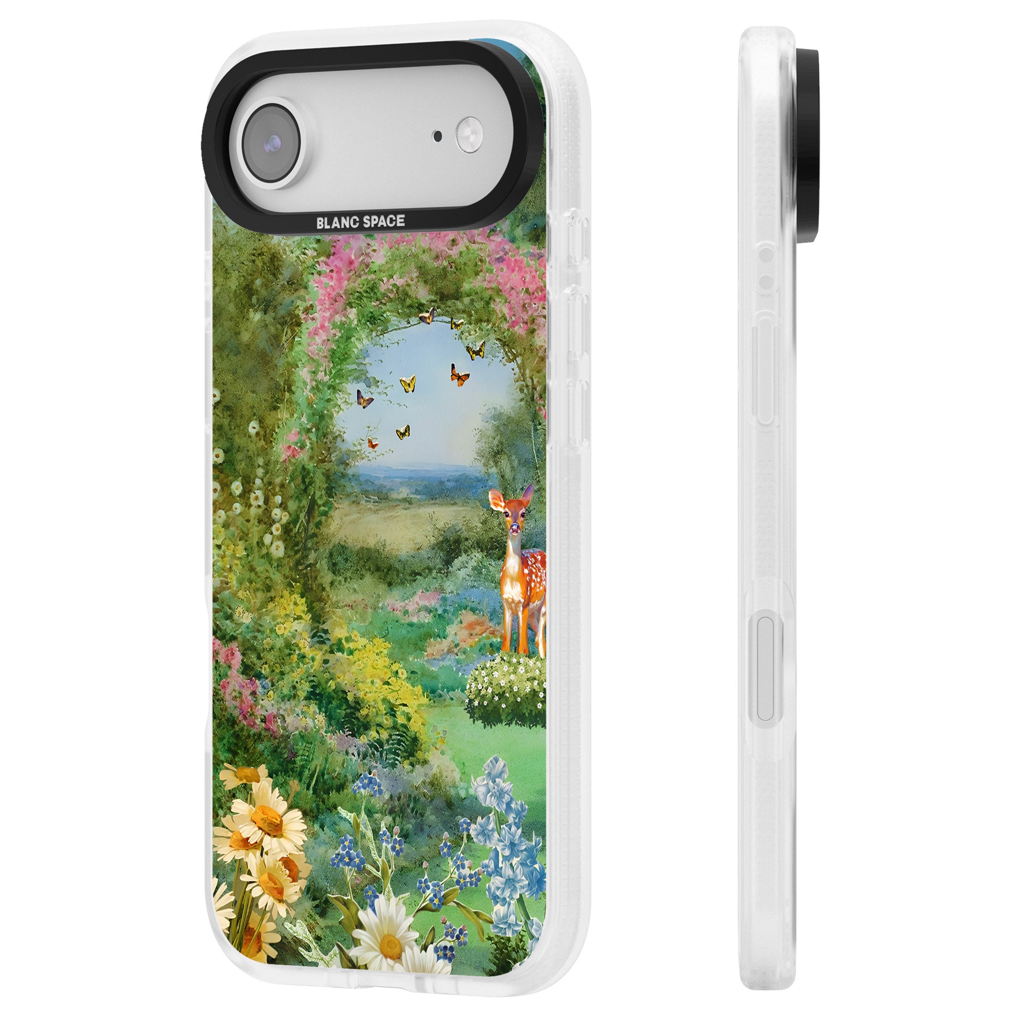 Flourishing Meadow iPhone 17 Air Impact Air Clear Phone Case Side Profile