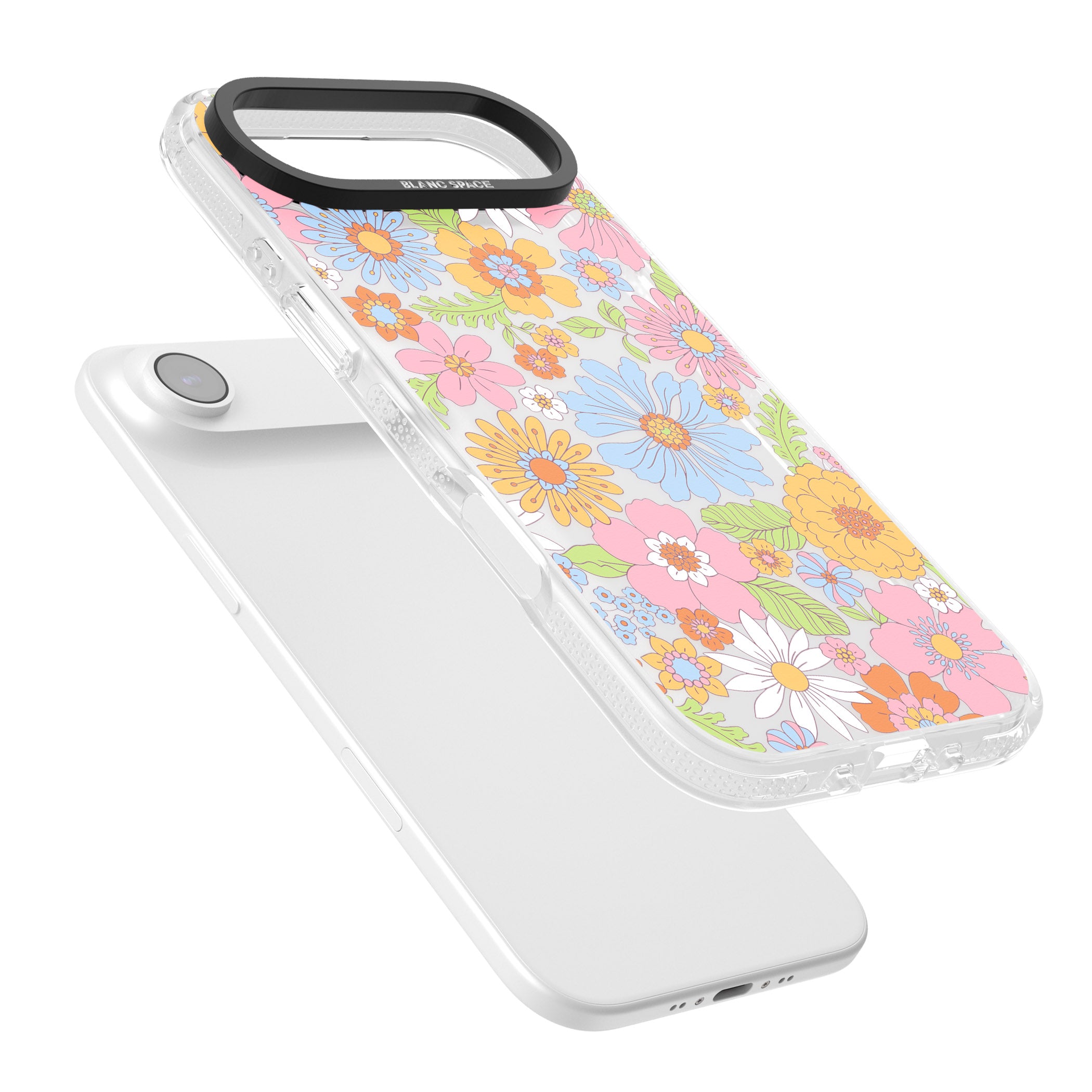 Pastel Flower Pattern iPhone 17 Air Impact Air Clear Phone Case Colours