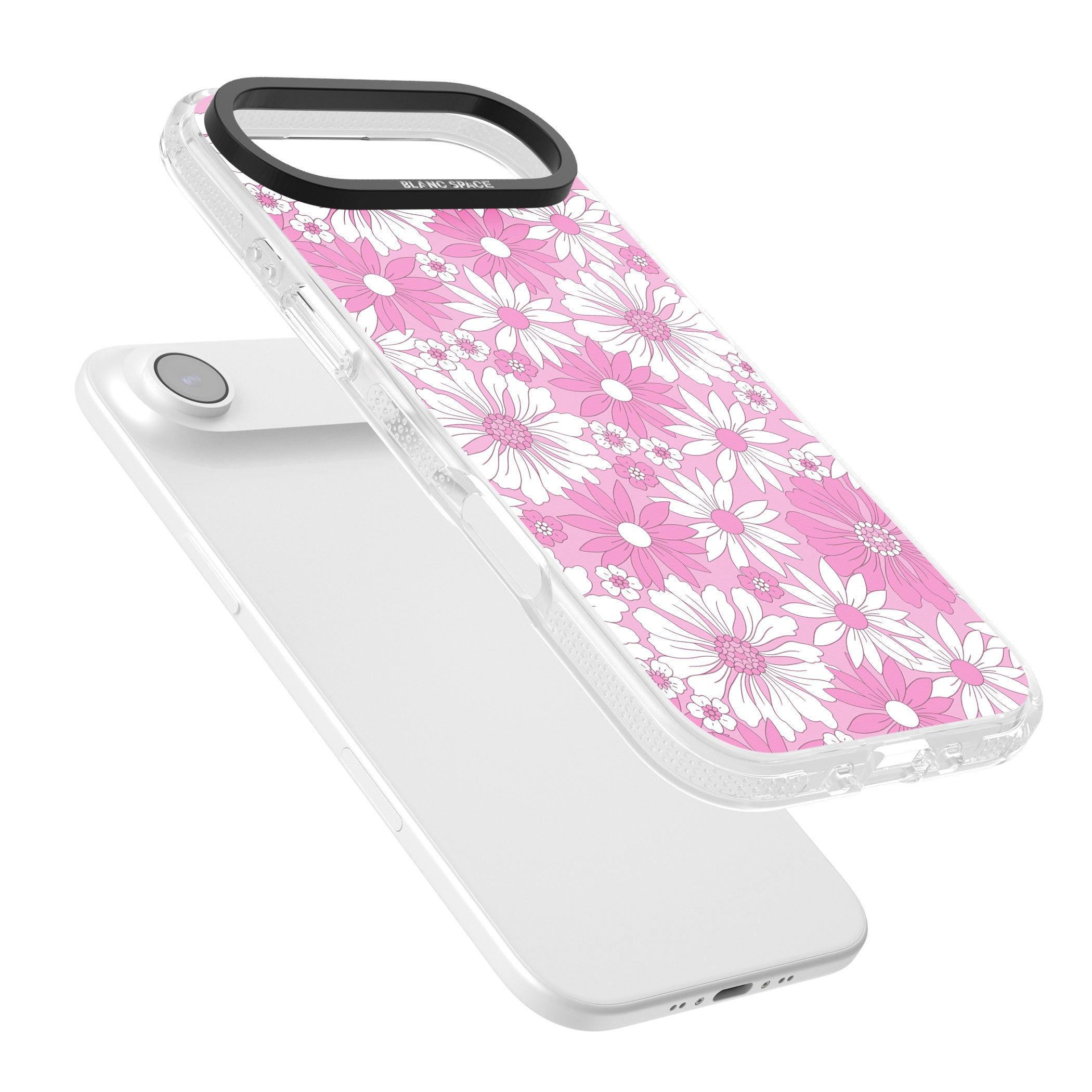 Pink White Flowers iPhone 17 Air Impact Air Clear Phone Case Colours