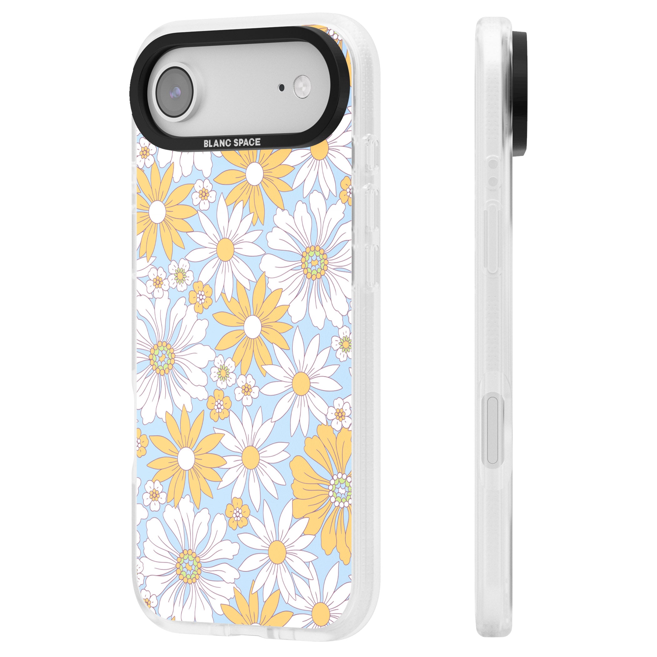 Summers Day Flower Mix iPhone 17 Air Impact Air Clear Phone Case Side Profile