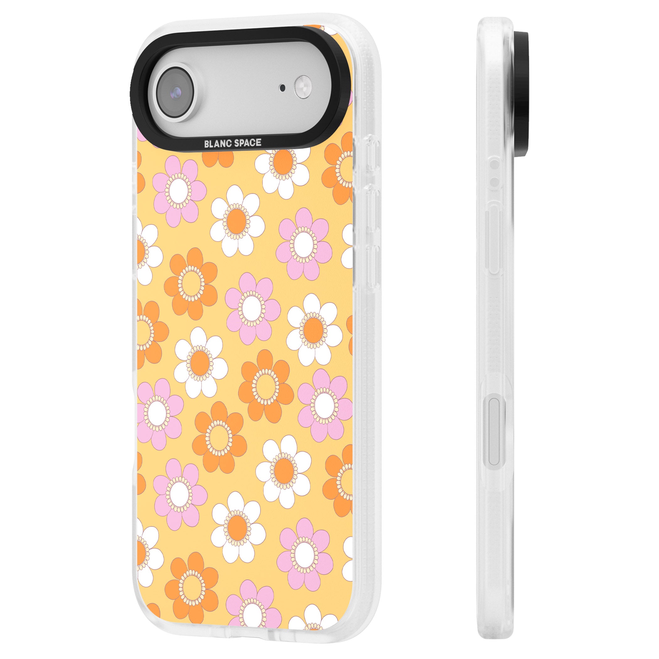 Sunny Flower Mix iPhone 17 Air Impact Air Clear Phone Case Side Profile