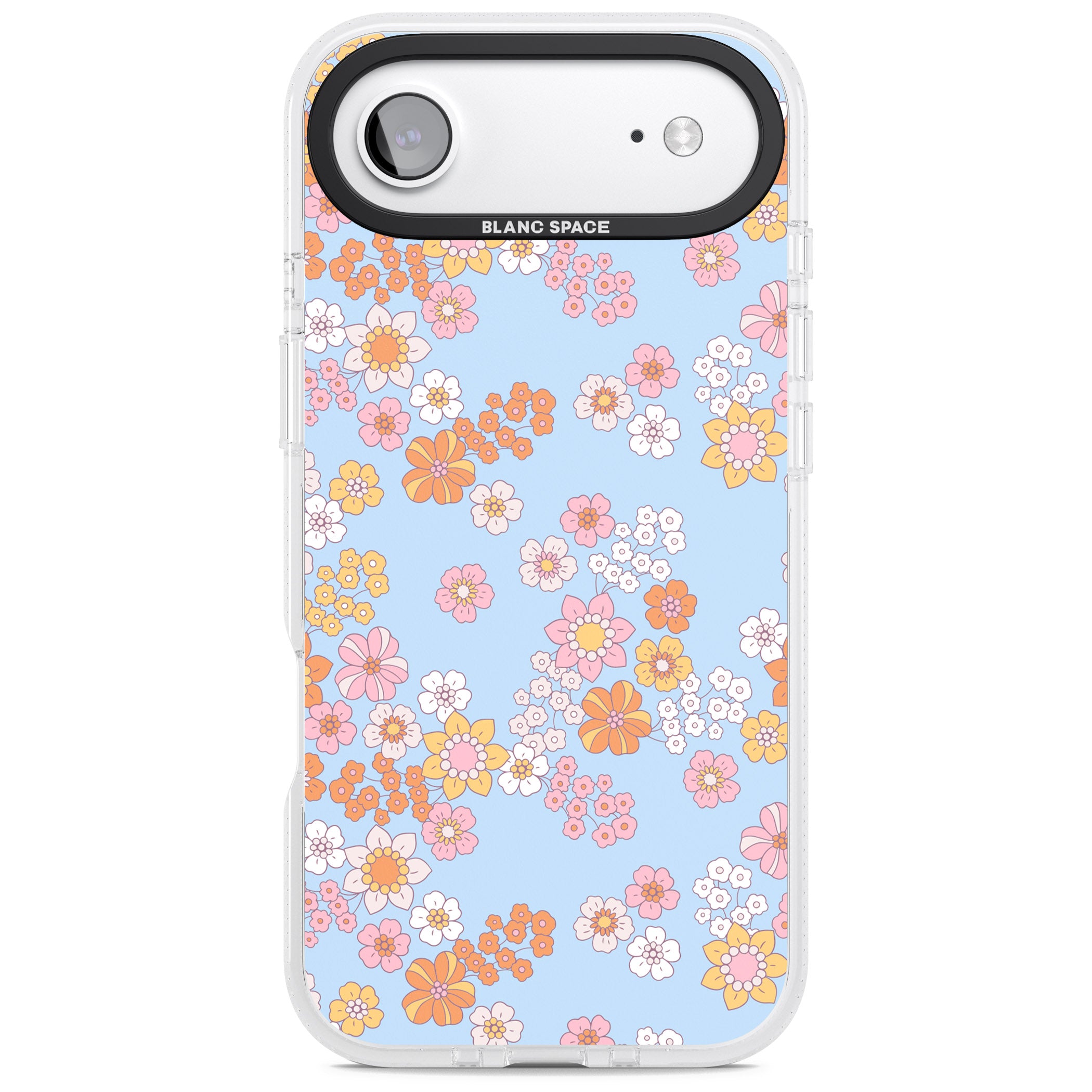 Lake Blue Flower Mix iPhone 17 Air Impact Air Clear Phone Case