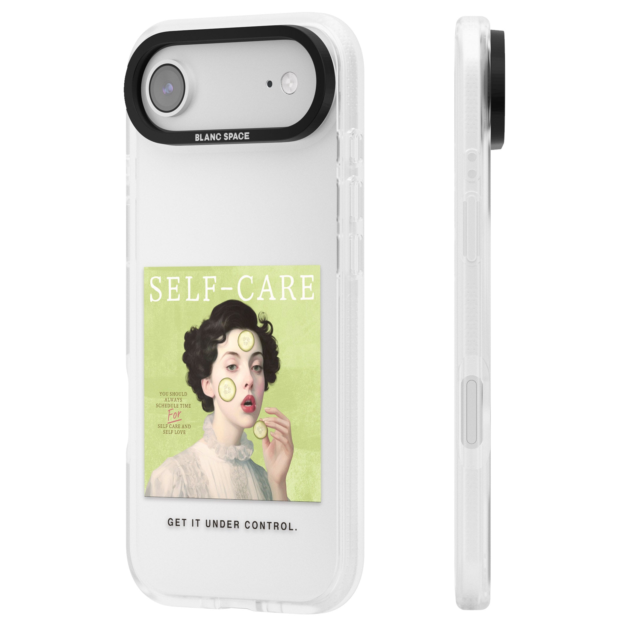 Self Care iPhone 17 Air Impact Air Clear Phone Case Side Profile
