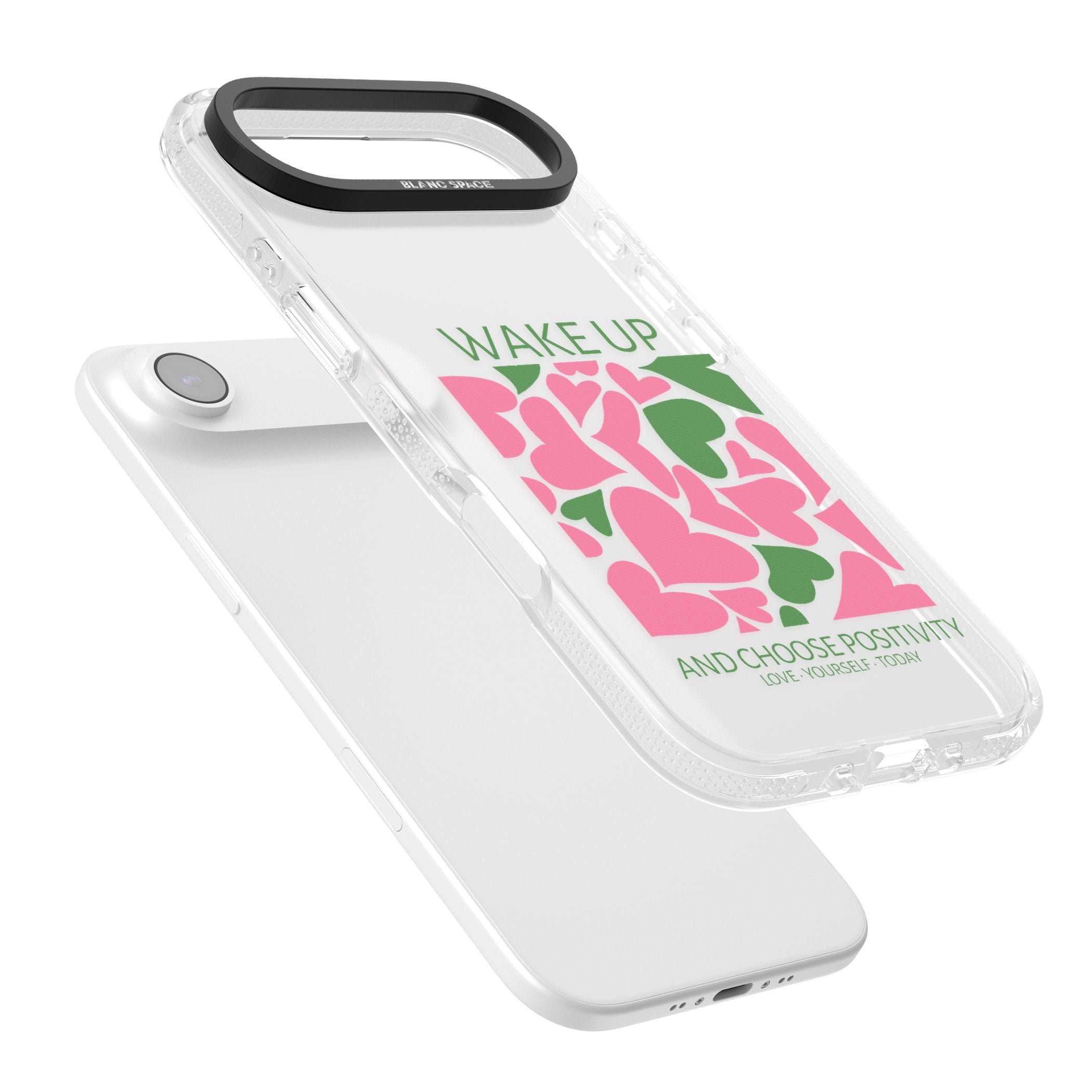 Wake Up And Choose Positivity iPhone 17 Air Impact Air Clear Phone Case Colours