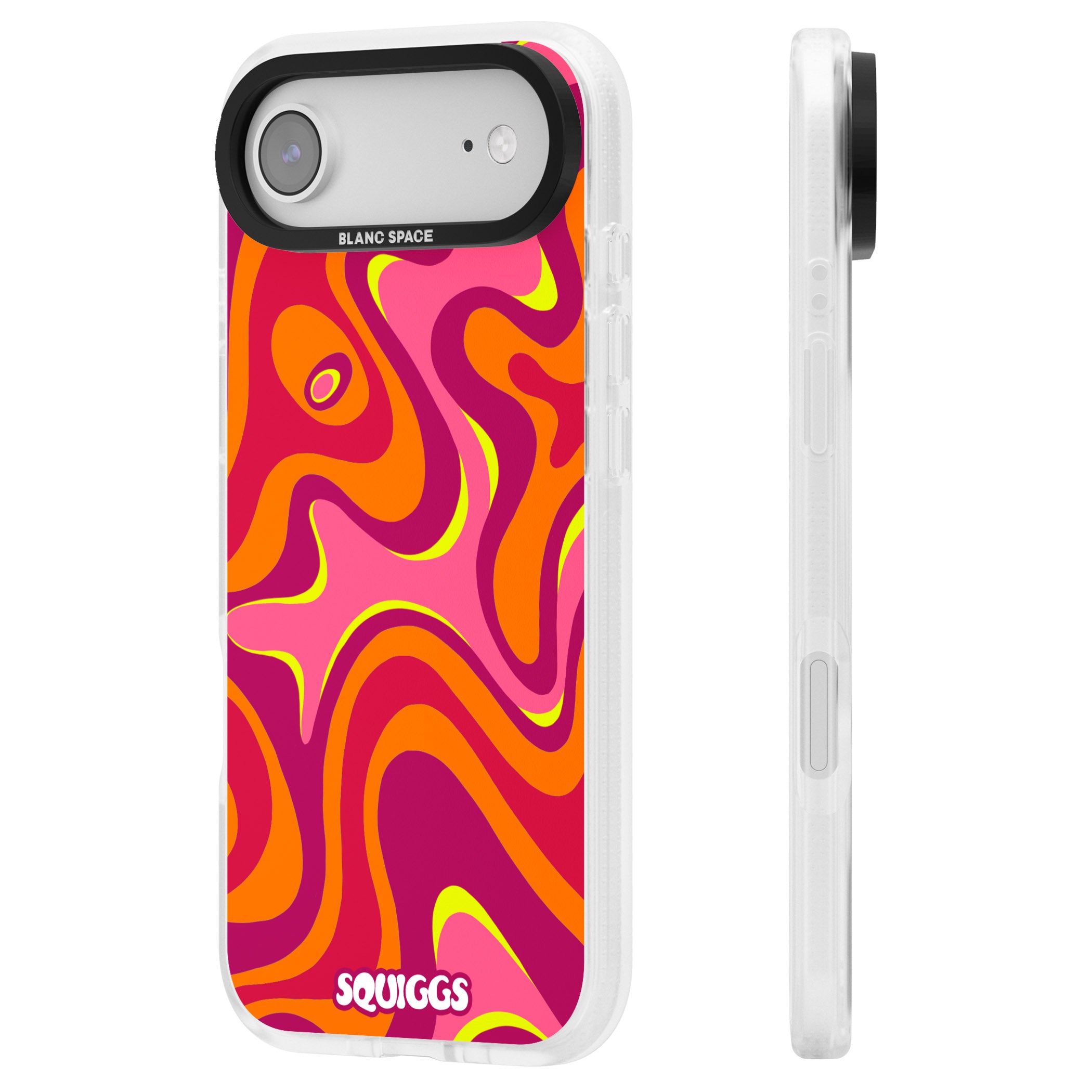Hot Lava iPhone 17 Air Impact Air Clear Phone Case Side Profile