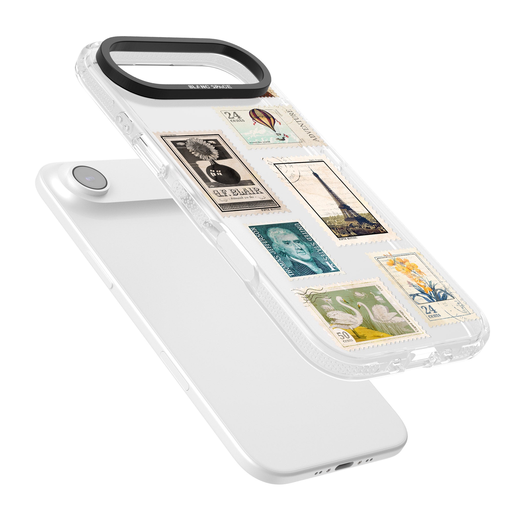 Vintage Stamps iPhone 17 Air Impact Air Clear Phone Case Colours