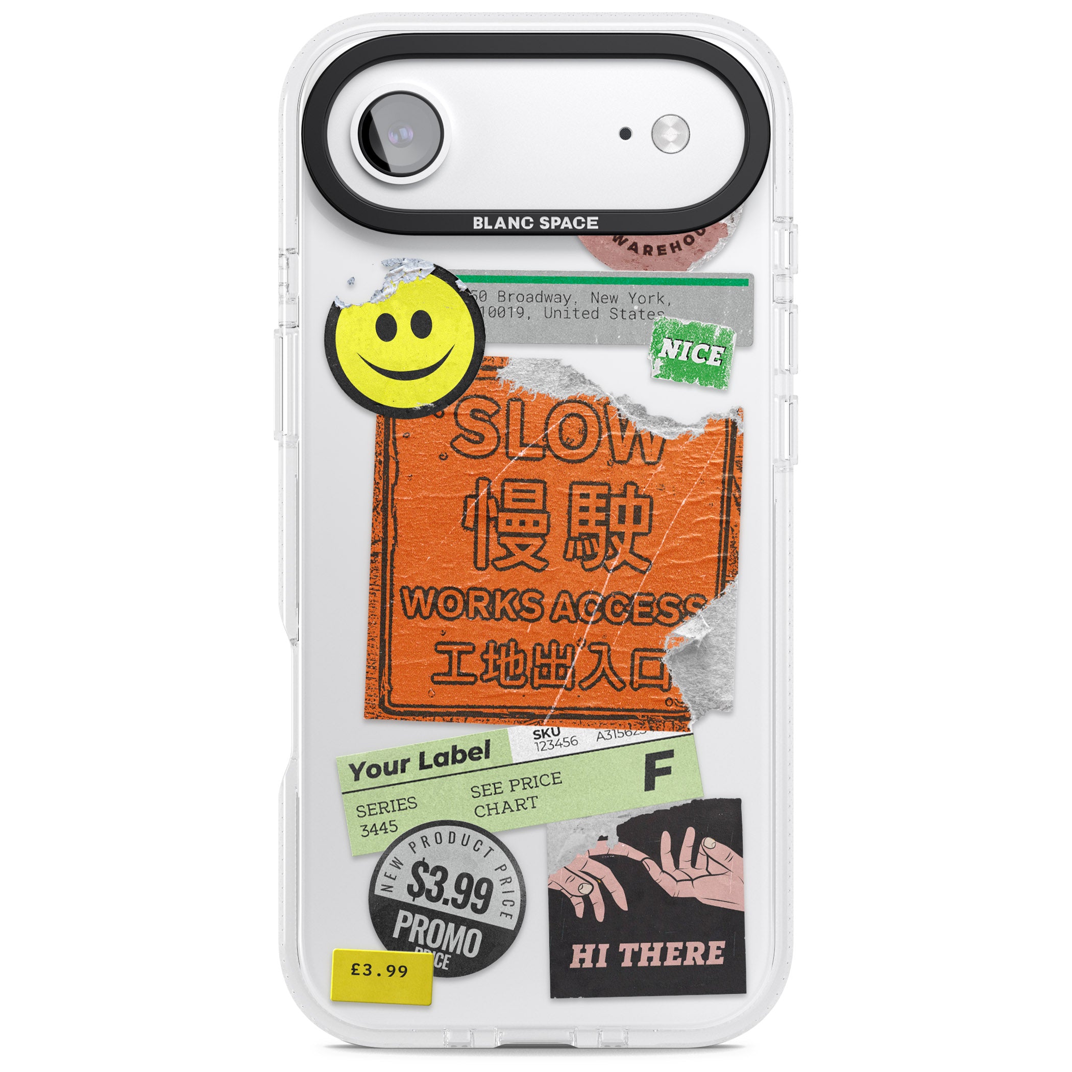 Kanji Signs Sticker Mix iPhone 17 Air Impact Air Clear Phone Case