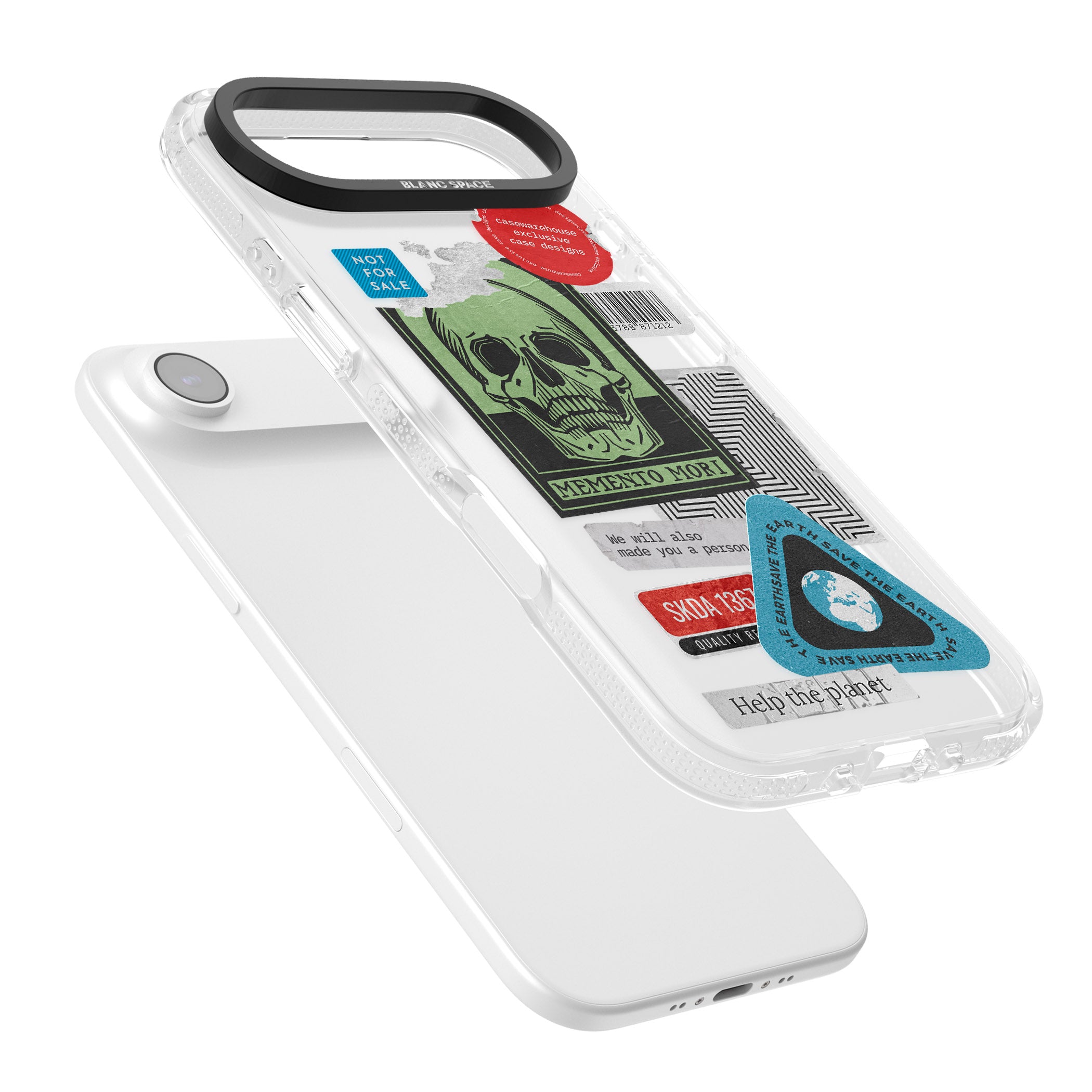 Skull Sticker Mix iPhone 17 Air Impact Air Clear Phone Case Colours