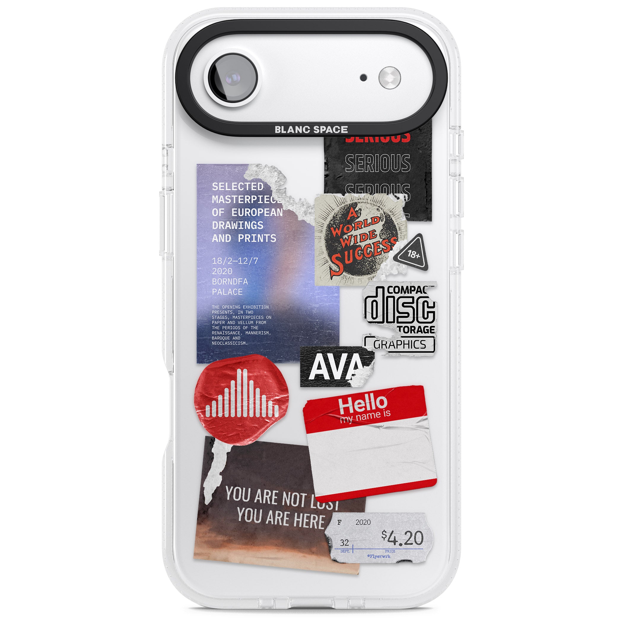 Red & Black Sticker Mix iPhone 17 Air Impact Air Clear Phone Case