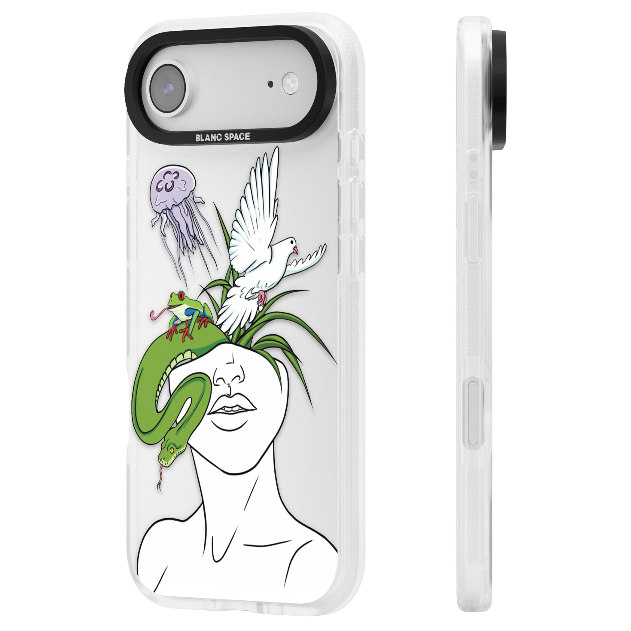 Wild Thoughts iPhone 17 Air Impact Air Clear Phone Case Side Profile
