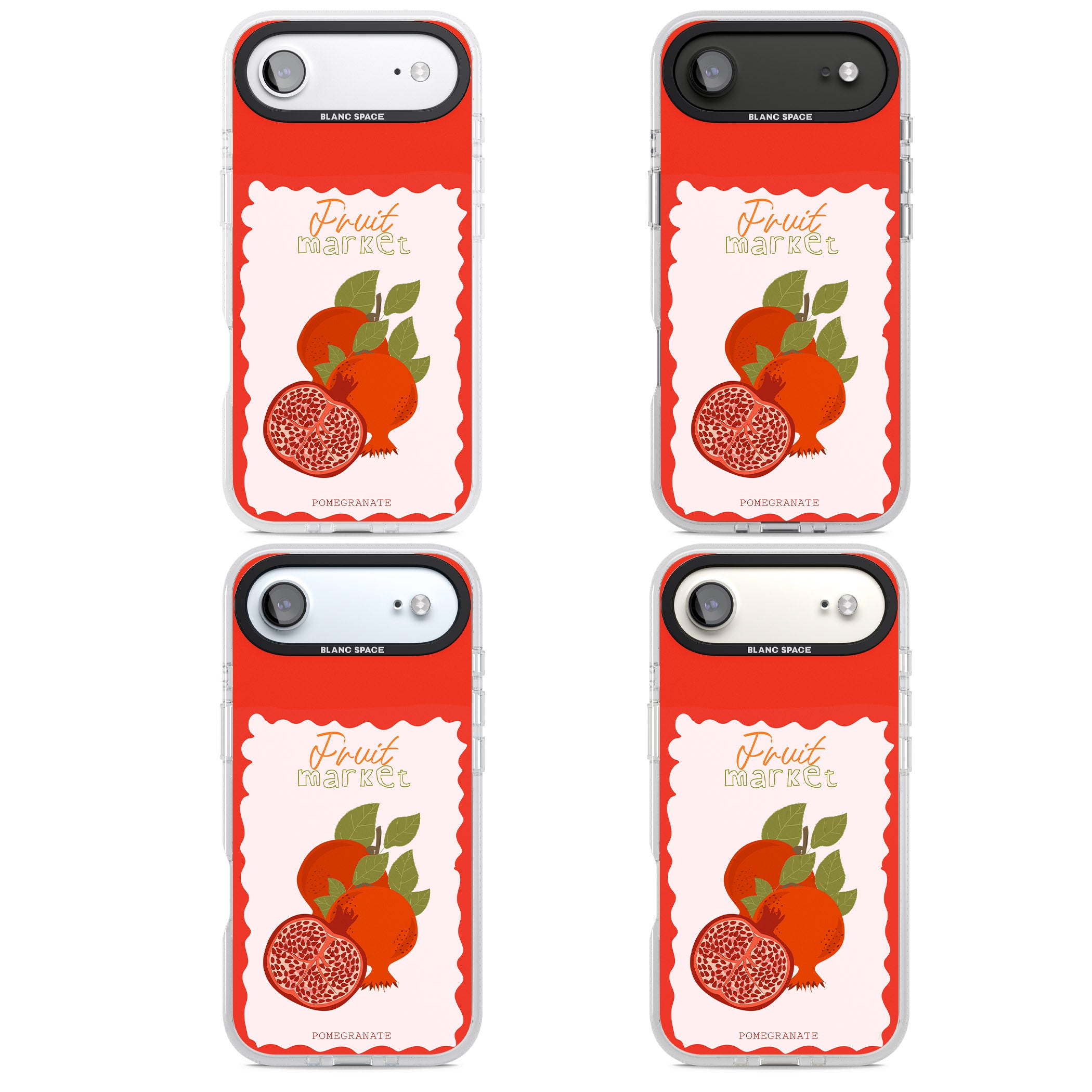 Fruit Market Pomegranate iPhone 17 Air Impact Air Clear Phone Case APT Impact Protection