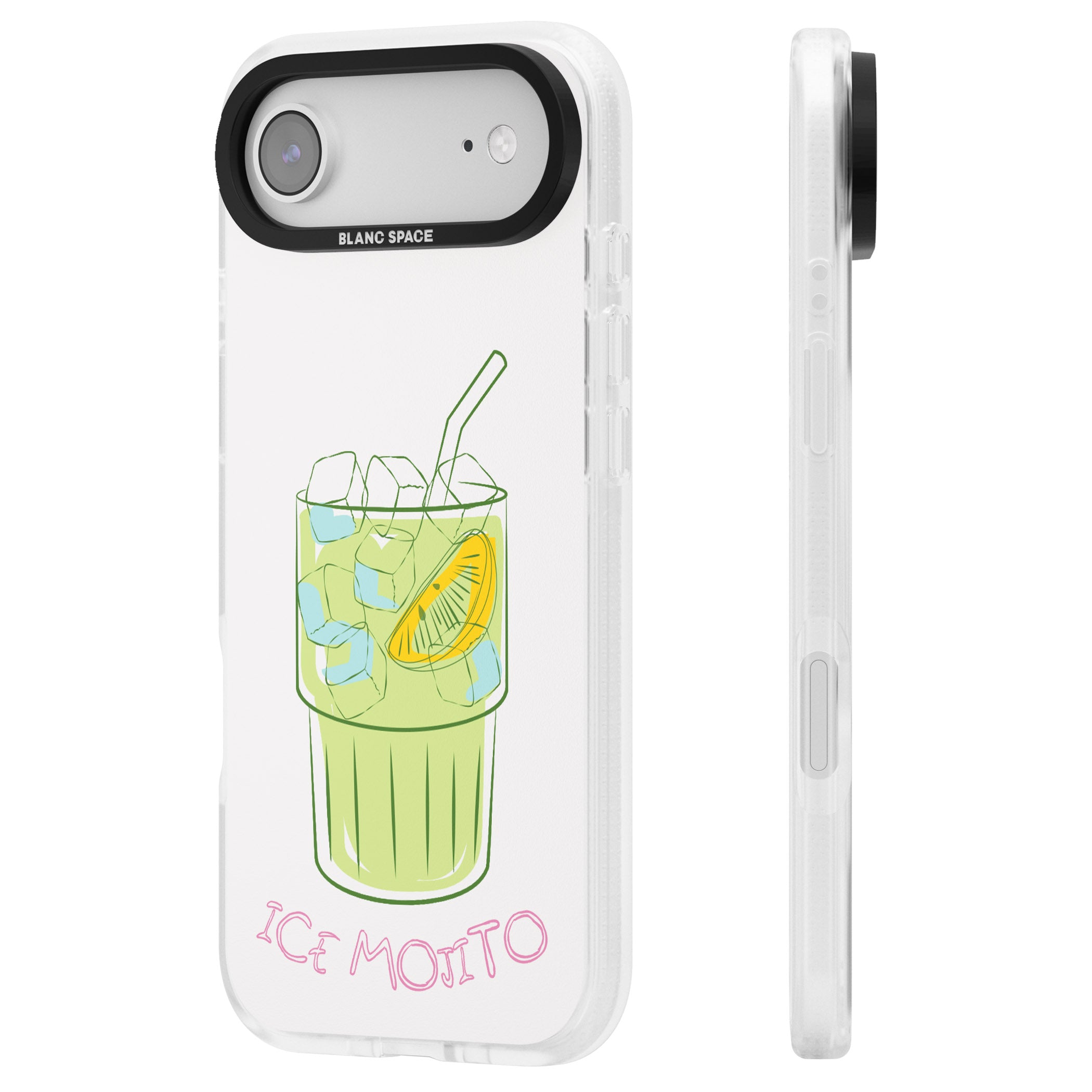 Ice Mojito iPhone 17 Air Impact Air Clear Phone Case Side Profile
