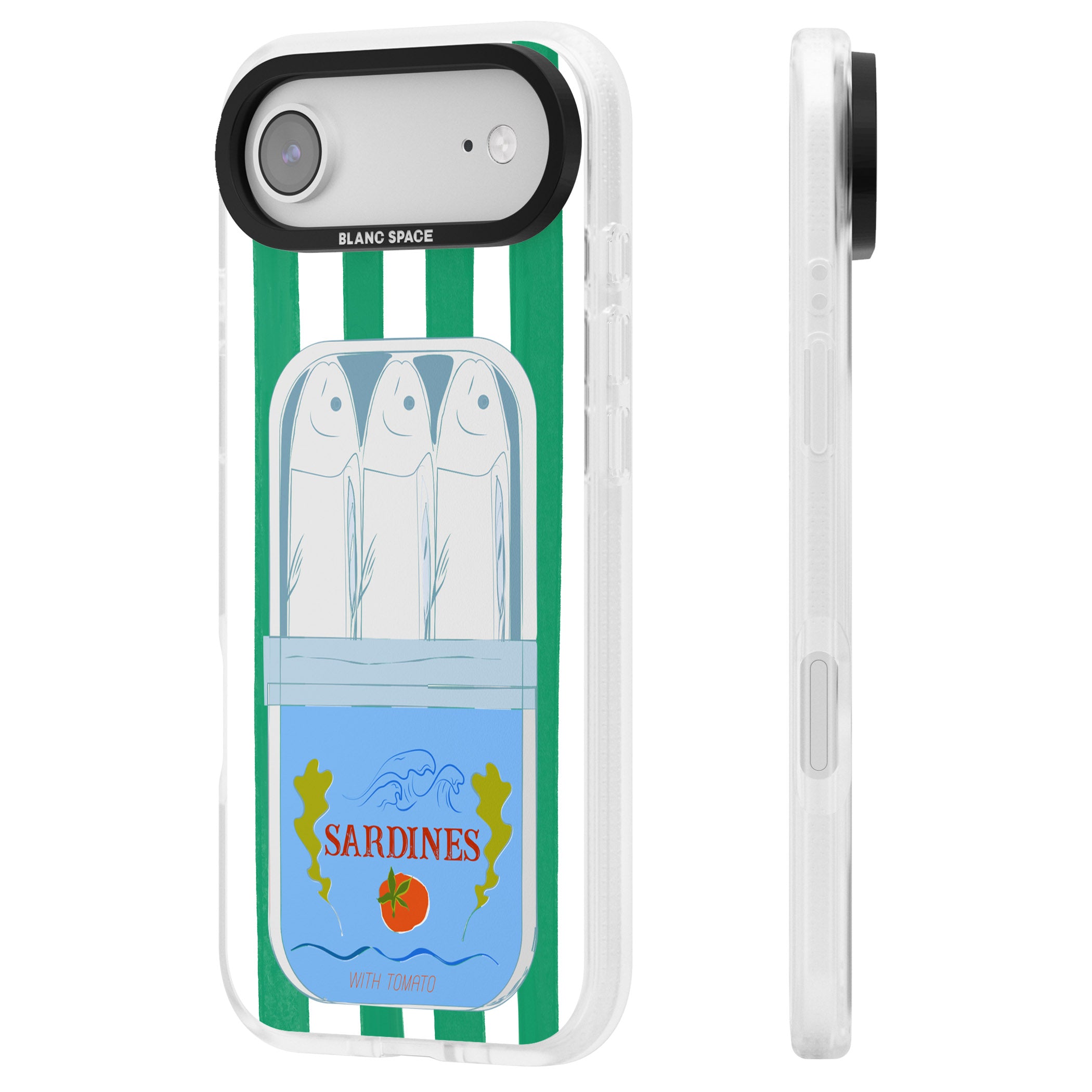 Italian Coastal Sardines iPhone 17 Air Impact Air Clear Phone Case Side Profile