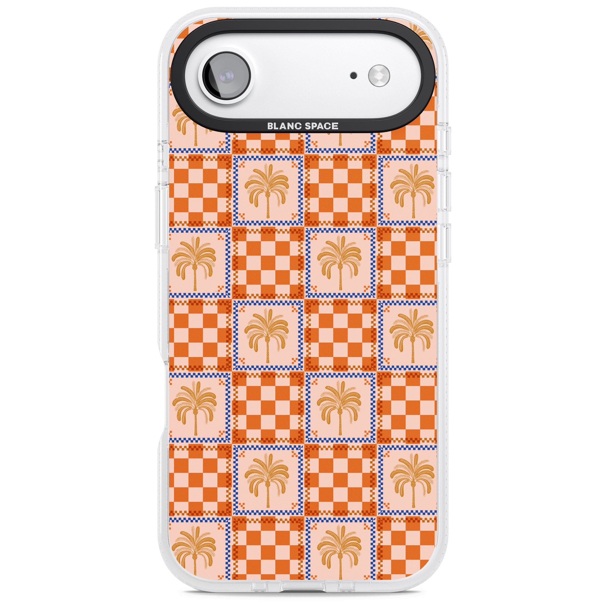 Terracotta Summer Checked iPhone 17 Air Impact Air Clear Phone Case