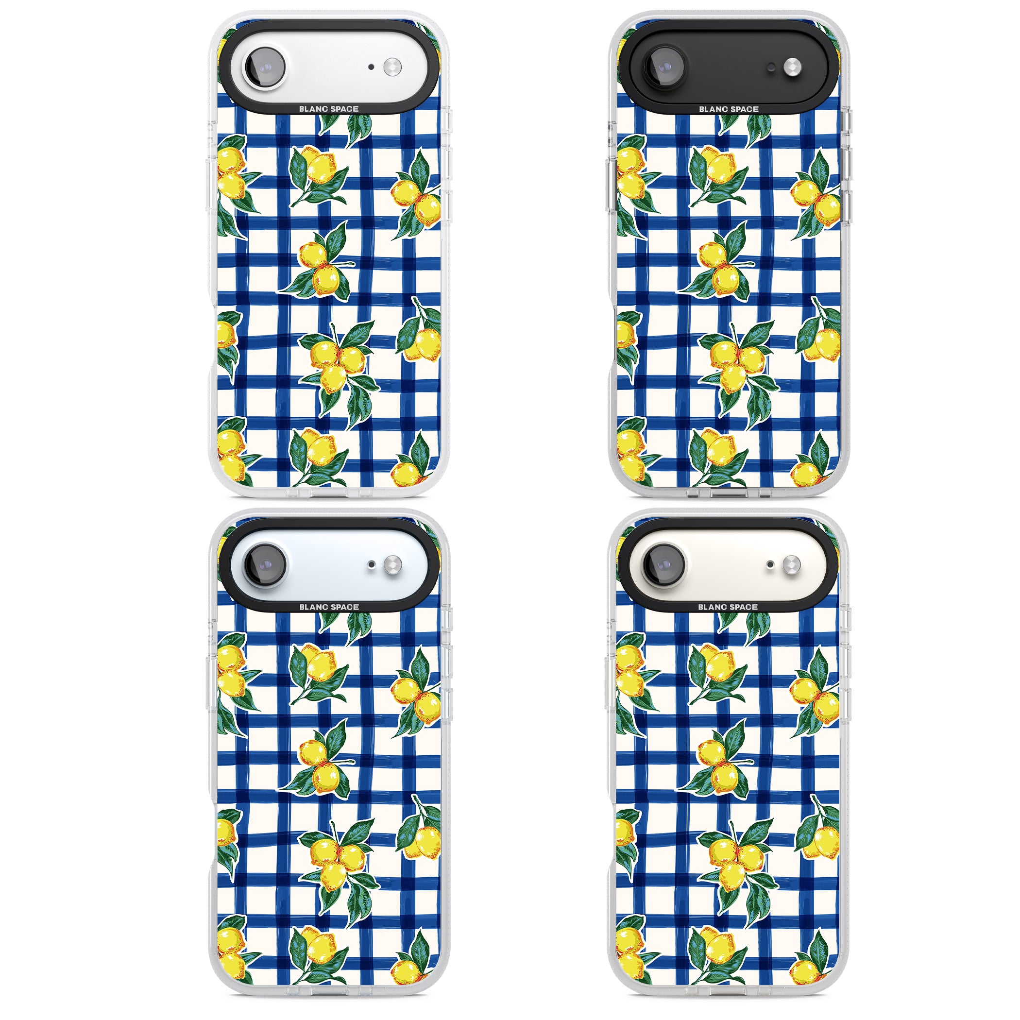 Lemon Gingham iPhone 17 Air Impact Air Clear Phone Case APT Impact Protection