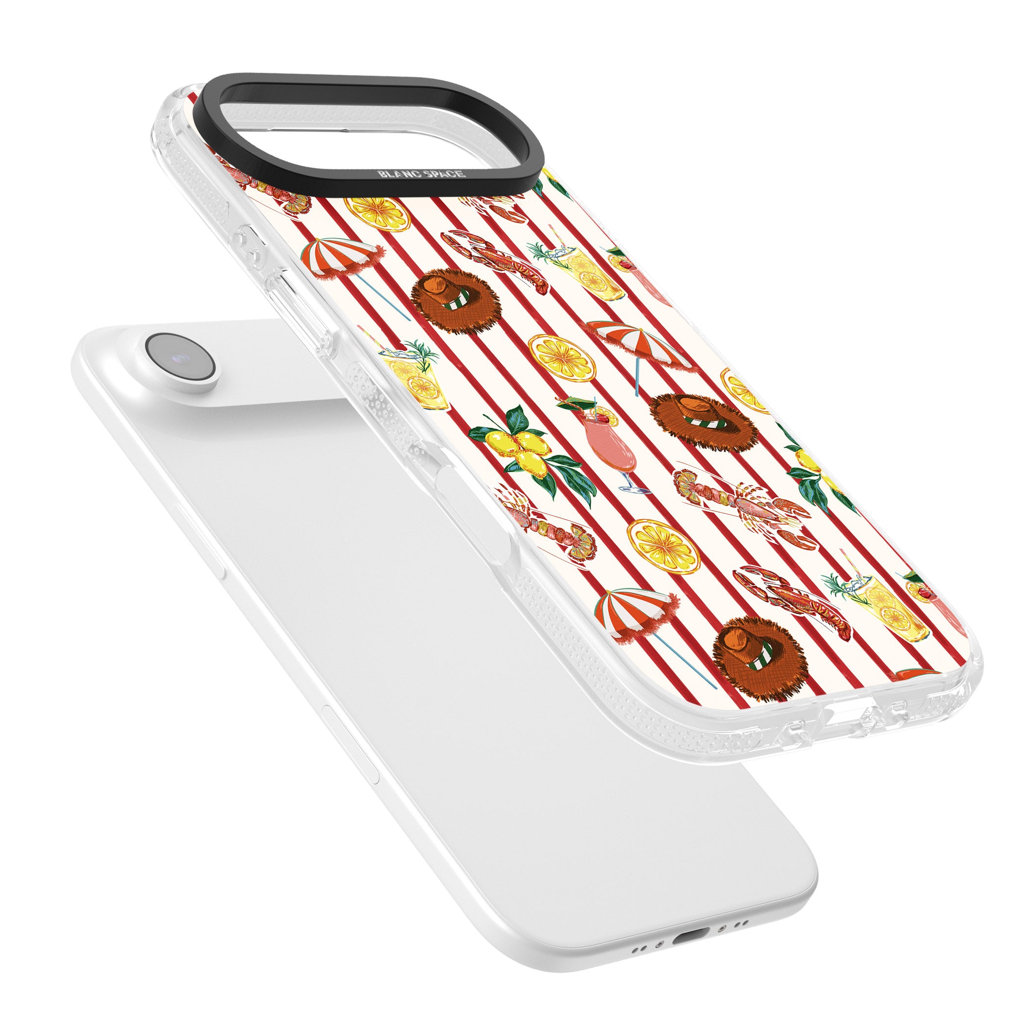 Italian Beach Pattern iPhone 17 Air Impact Air Clear Phone Case Colours
