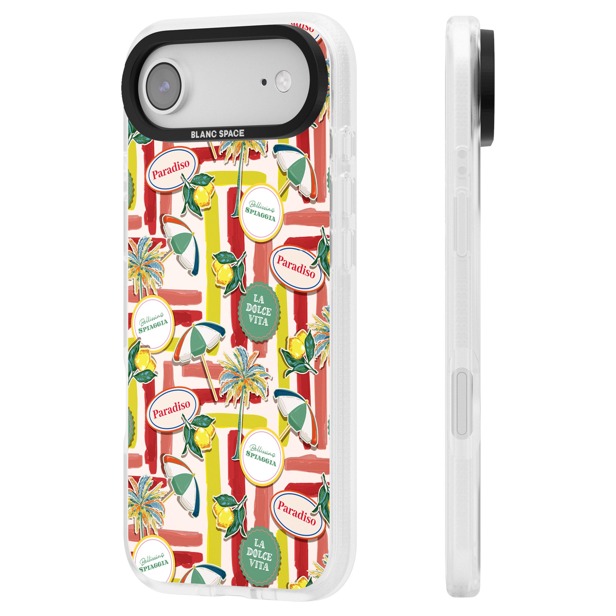 Paradiso Vibes iPhone 17 Air Impact Air Clear Phone Case Side Profile
