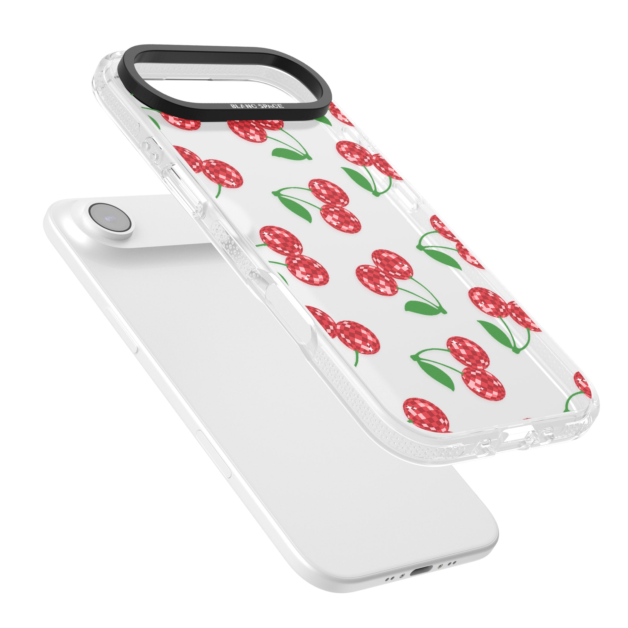 Disco Cherry Pattern iPhone 17 Air Impact Air Clear Phone Case Colours