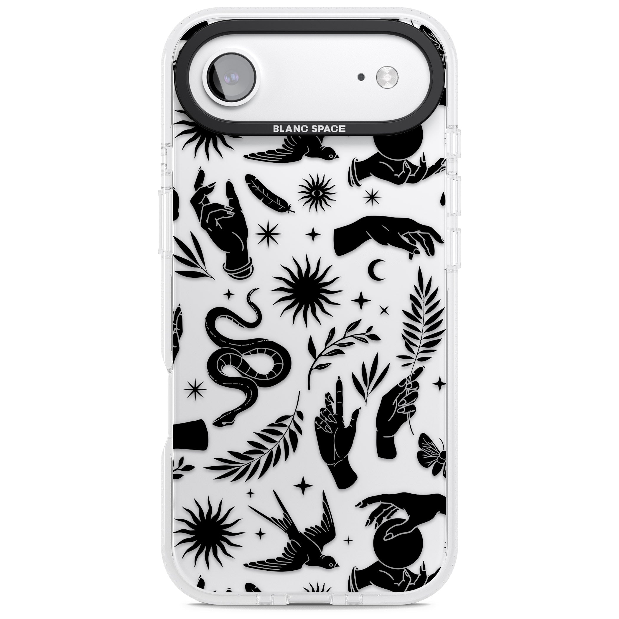 Celestial Pattern (Black) iPhone 17 Air Impact Air Clear Phone Case