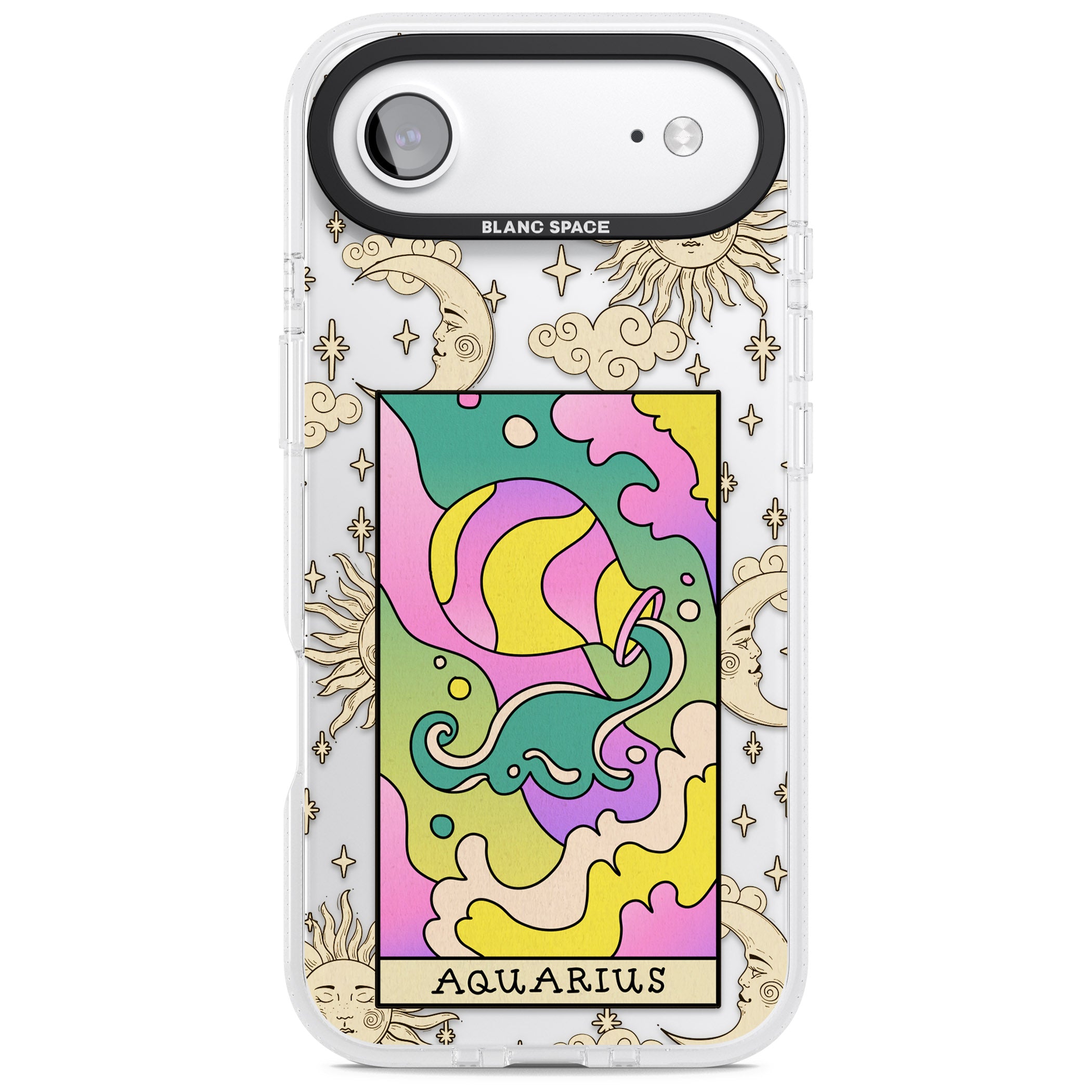 Celestial Zodiac Aquarius iPhone 17 Air Impact Air Clear Phone Case