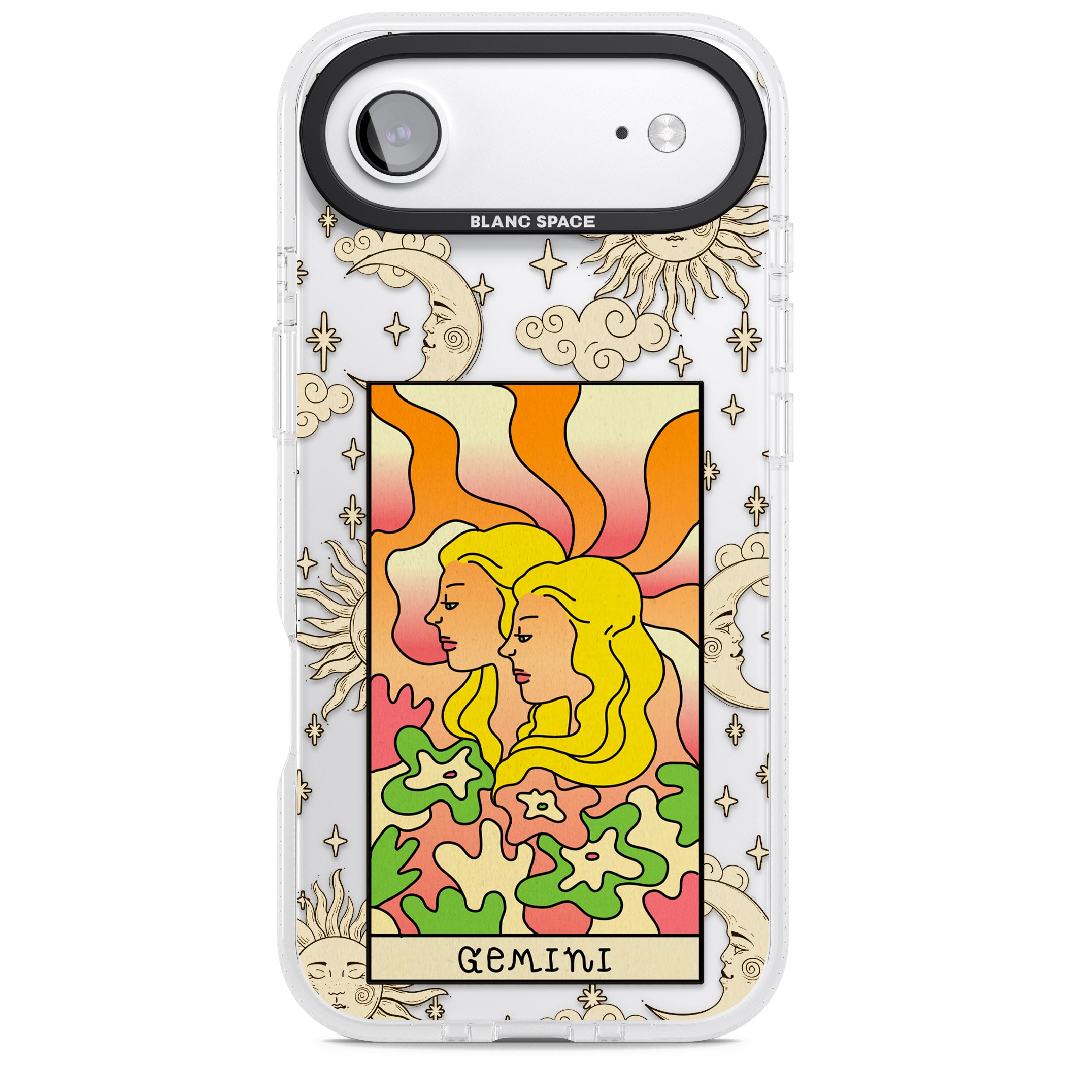 Celestial Zodiac Gemini iPhone 17 Air Impact Air Clear Phone Case