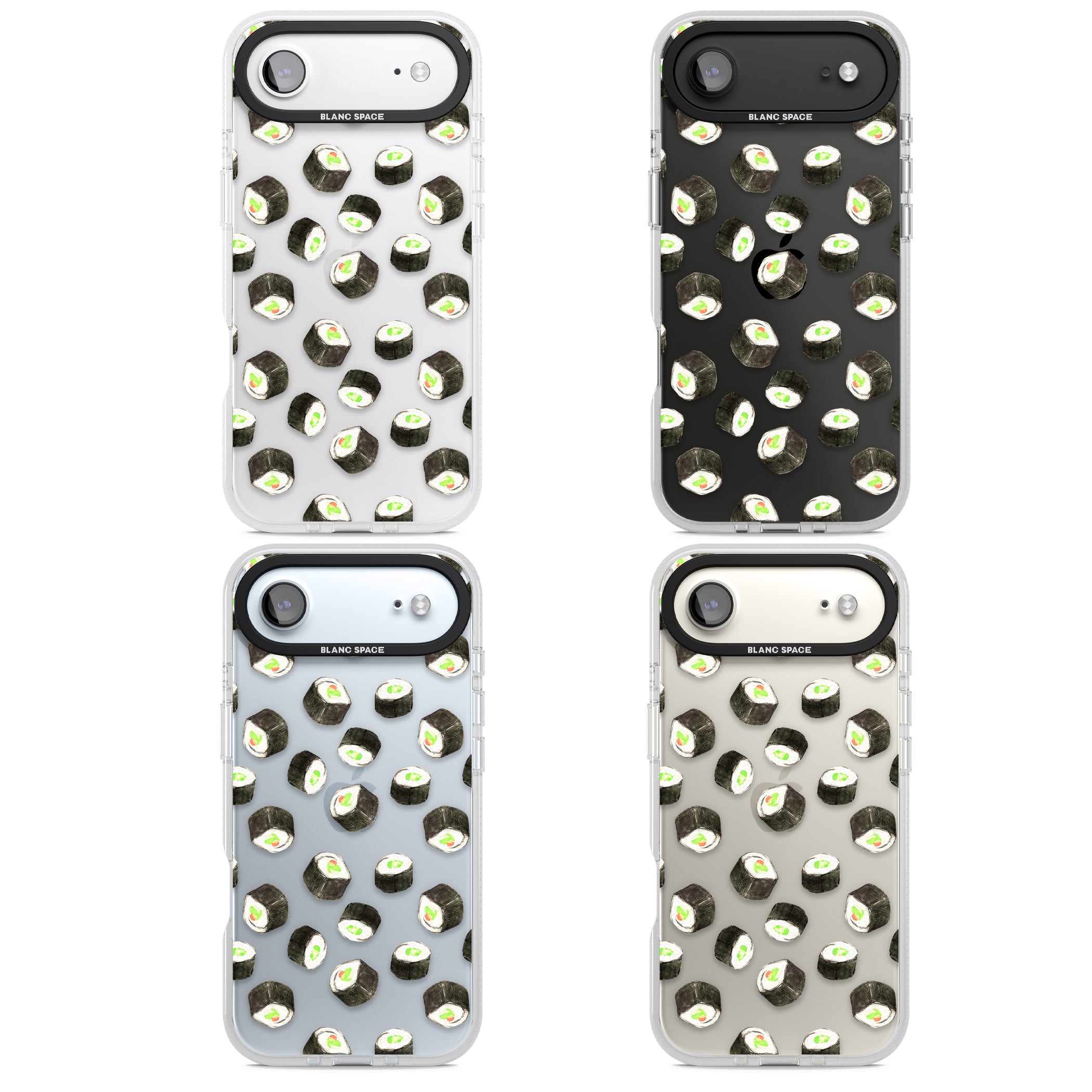 Sushi Pattern iPhone 17 Air Impact Air Clear Phone Case APT Impact Protection