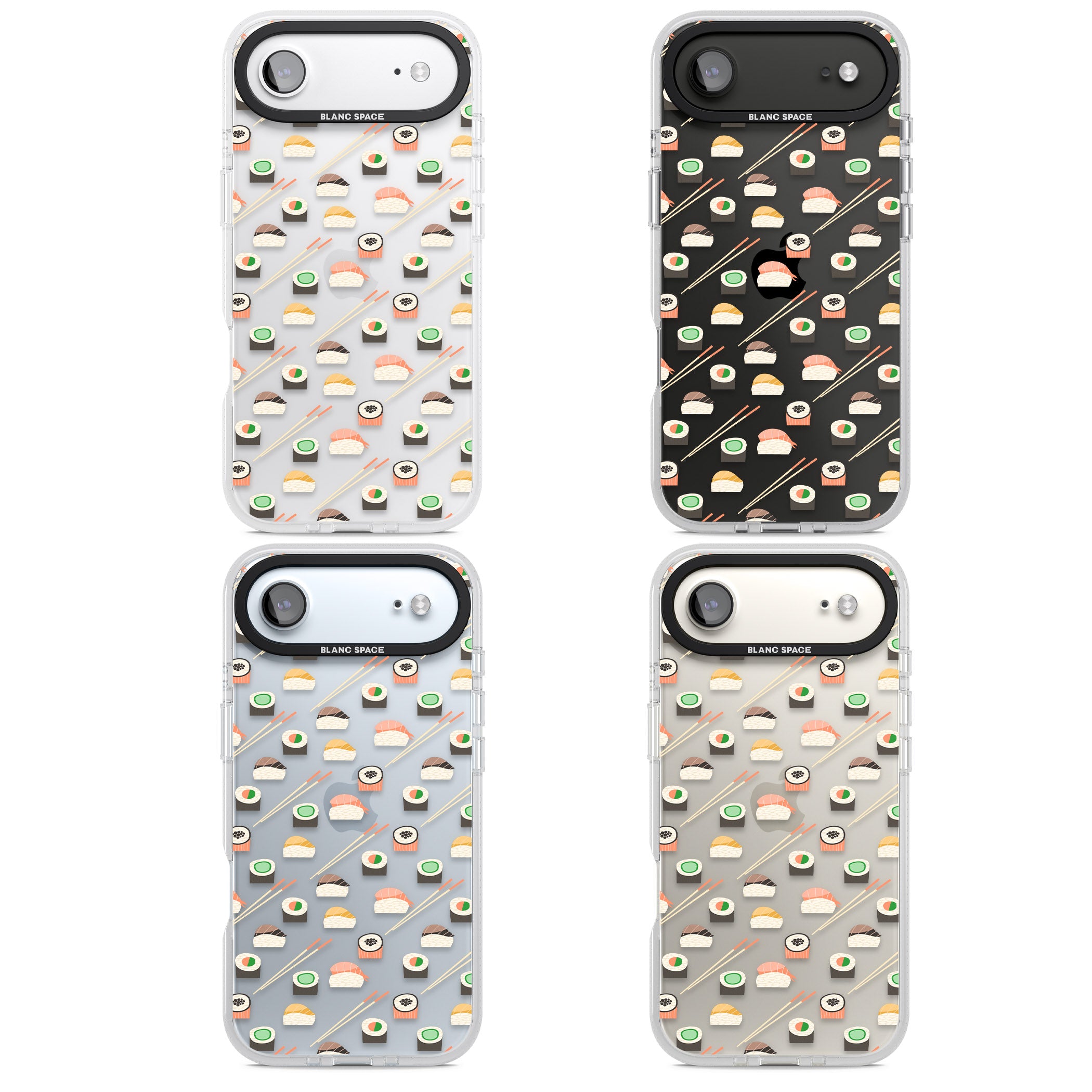Sushi & Chopsticks Pattern iPhone 17 Air Impact Air Clear Phone Case APT Impact Protection