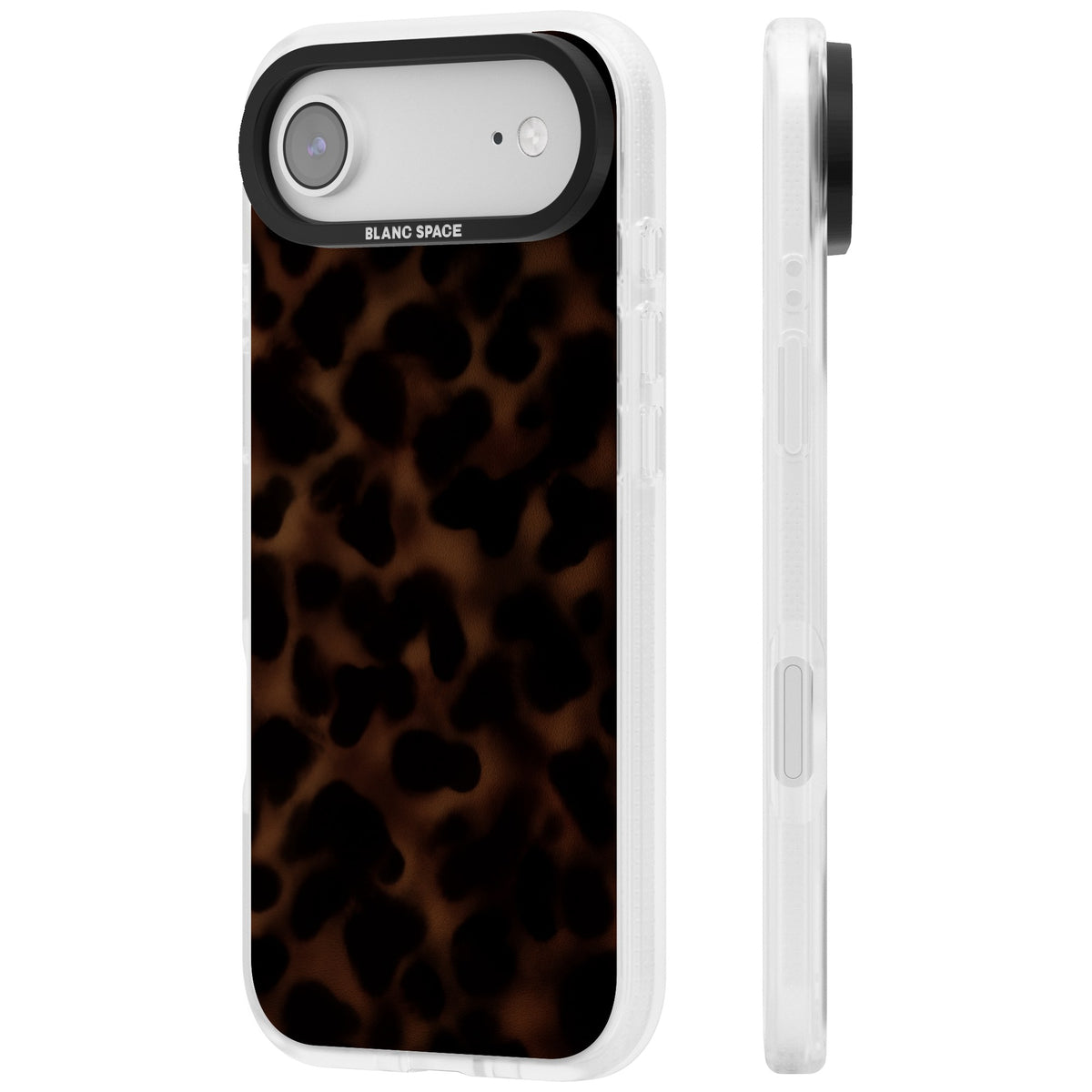 Dark Tortoise Shell old money iPhone case featuring a dark tortoiseshell pattern with amber and black animal print tones iPhone Air / iPhone 17 Air Impact Air Phone Case side