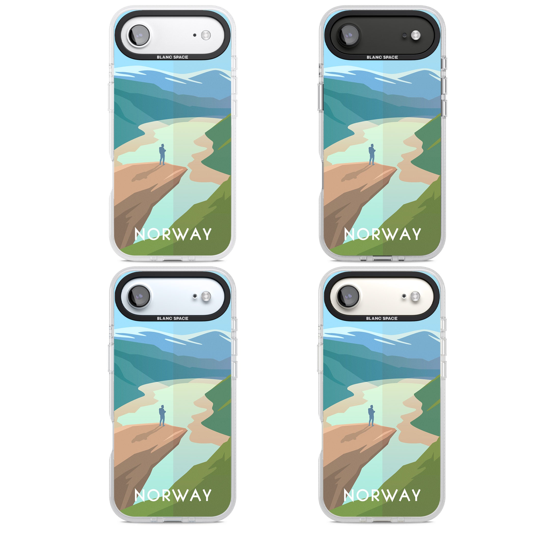 Vintage Travel Poster Norway iPhone 17 Air Impact Air Clear Phone Case APT Impact Protection
