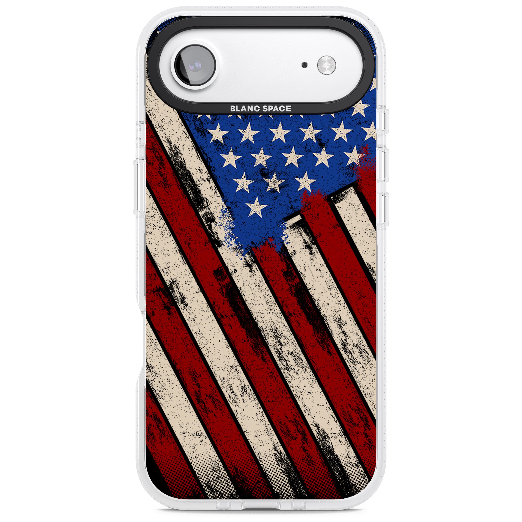 Distressed Us Flag iPhone 17 Air Impact Air Clear Phone Case