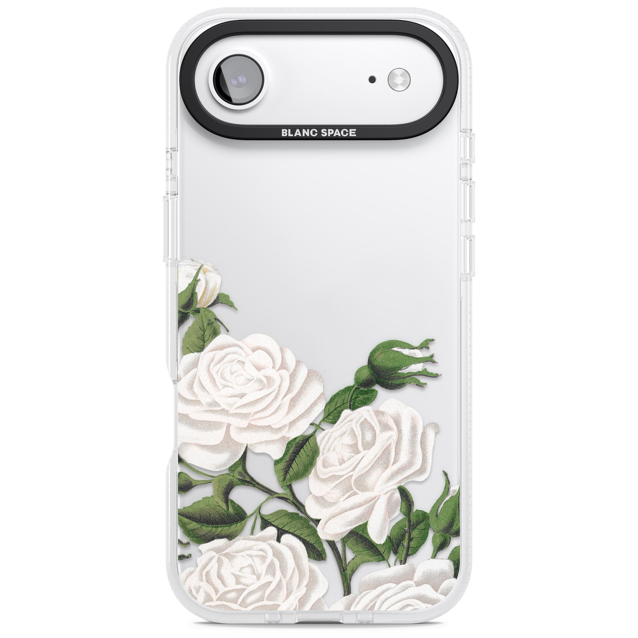 White Vintage Painted Flowers iPhone 17 Air Impact Air Clear Phone Case