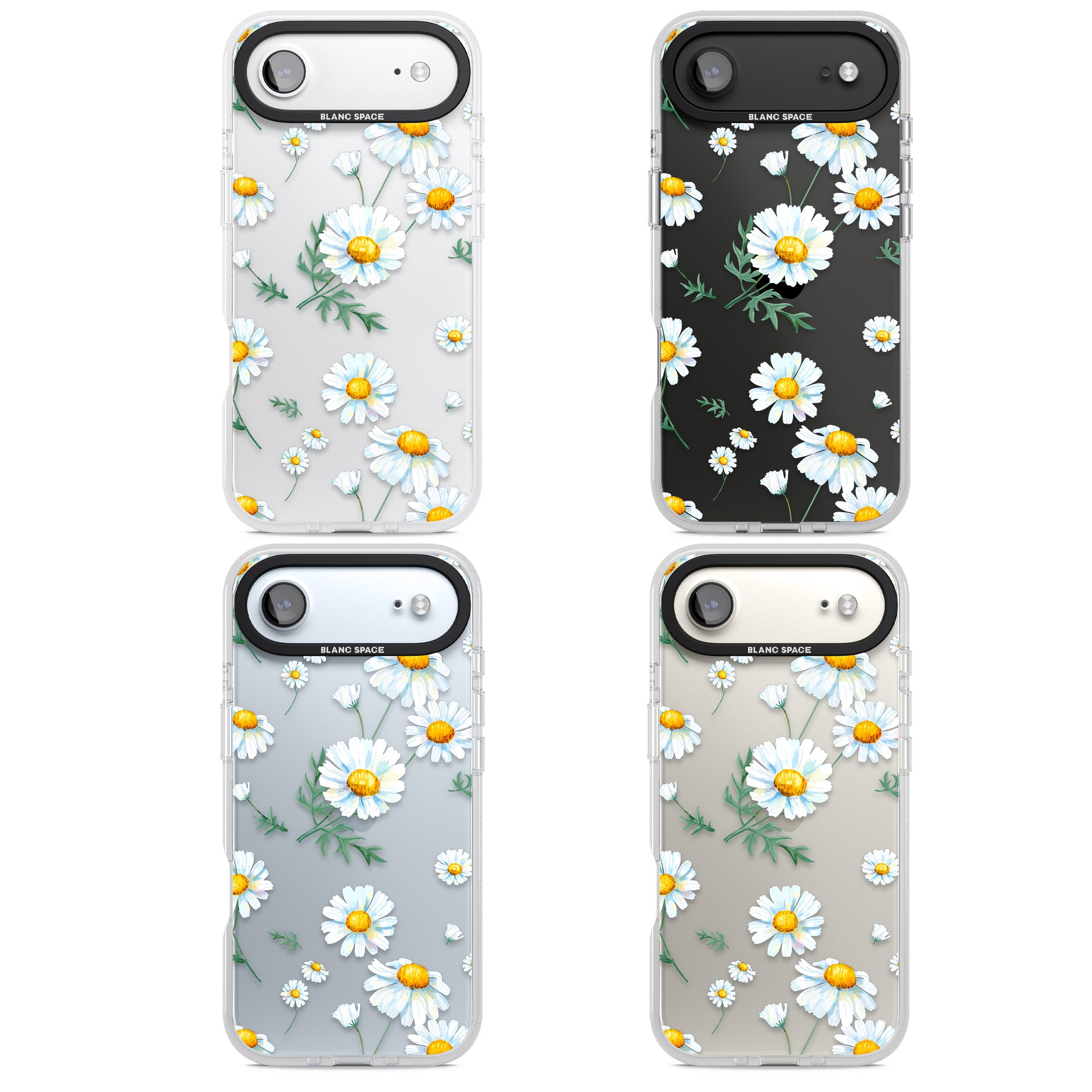Vintage Painted Daisies iPhone 17 Air Impact Air Clear Phone Case APT Impact Protection
