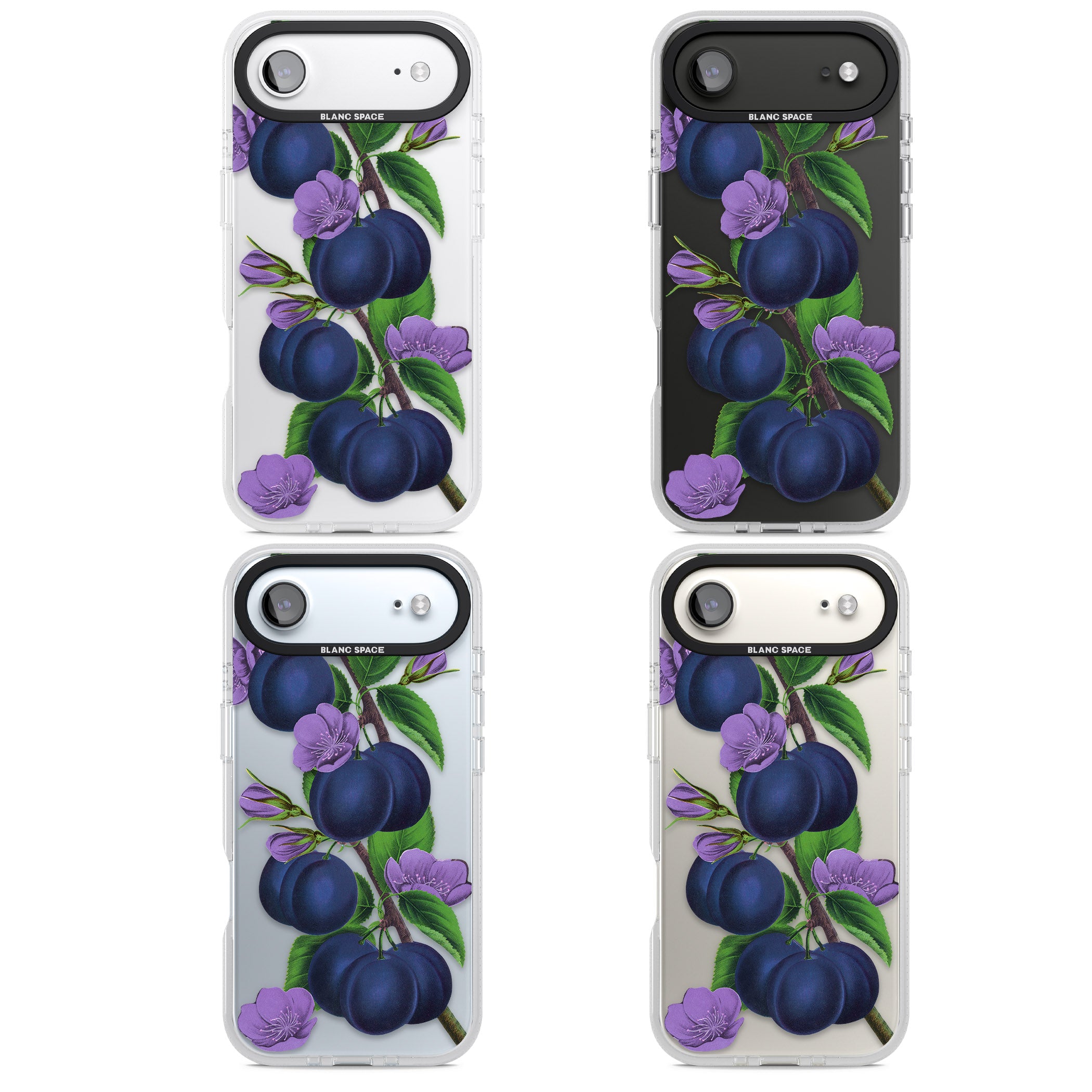 Vintage Painted Plums iPhone 17 Air Impact Air Clear Phone Case APT Impact Protection