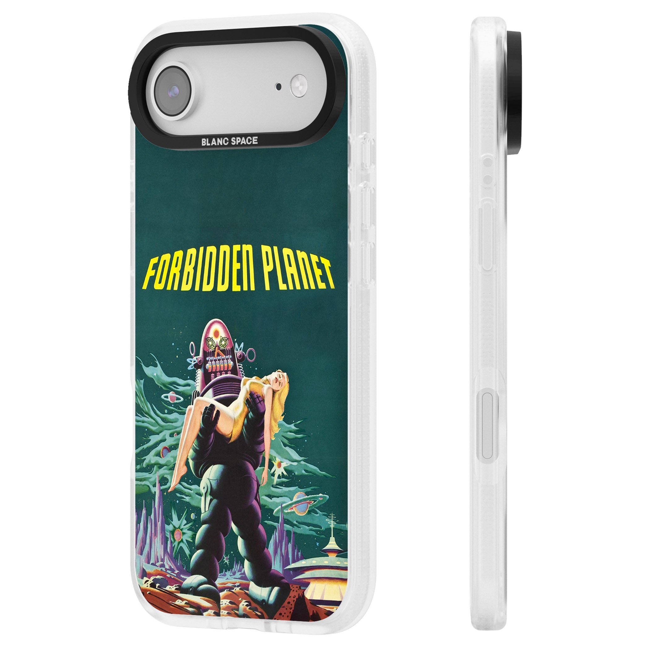 Forbidden Planet Poster iPhone 17 Air Impact Air Clear Phone Case Side Profile