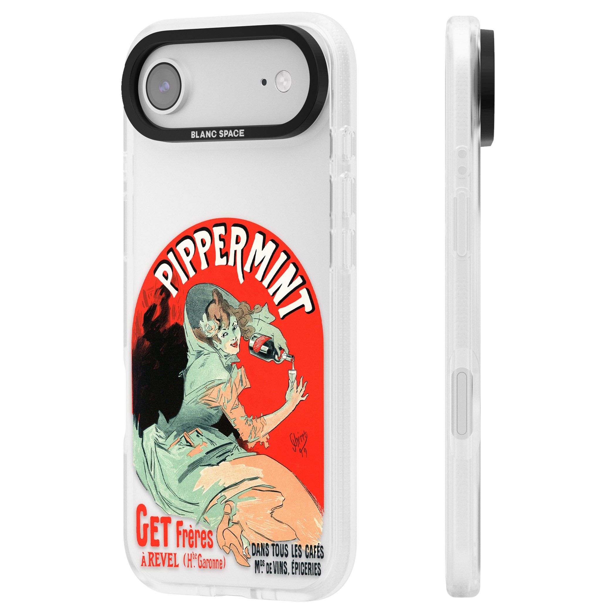 Pippermint Poster iPhone 17 Air Impact Air Clear Phone Case Side Profile