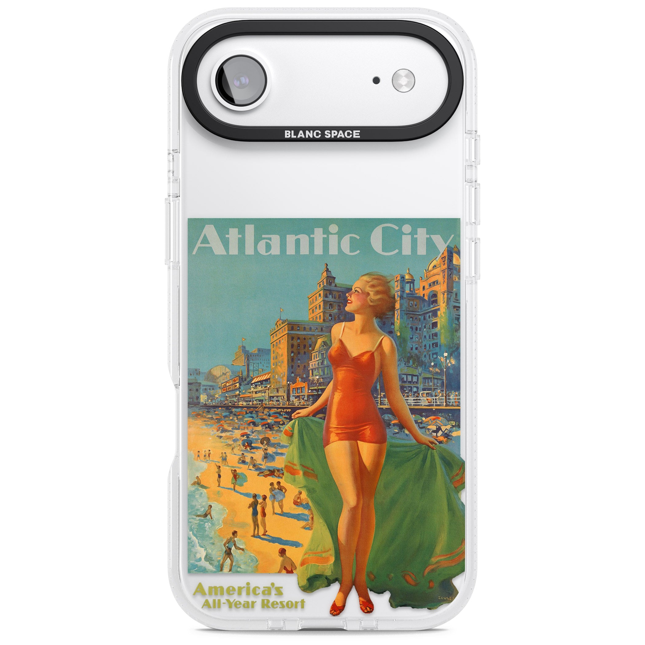 Atlantic City Vacation Poster iPhone 17 Air Impact Air Clear Phone Case